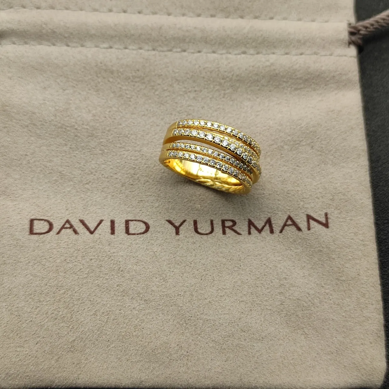 Tiffany & Co. T Collection Twisted Rope and Pavé Diamond Stacking Rings