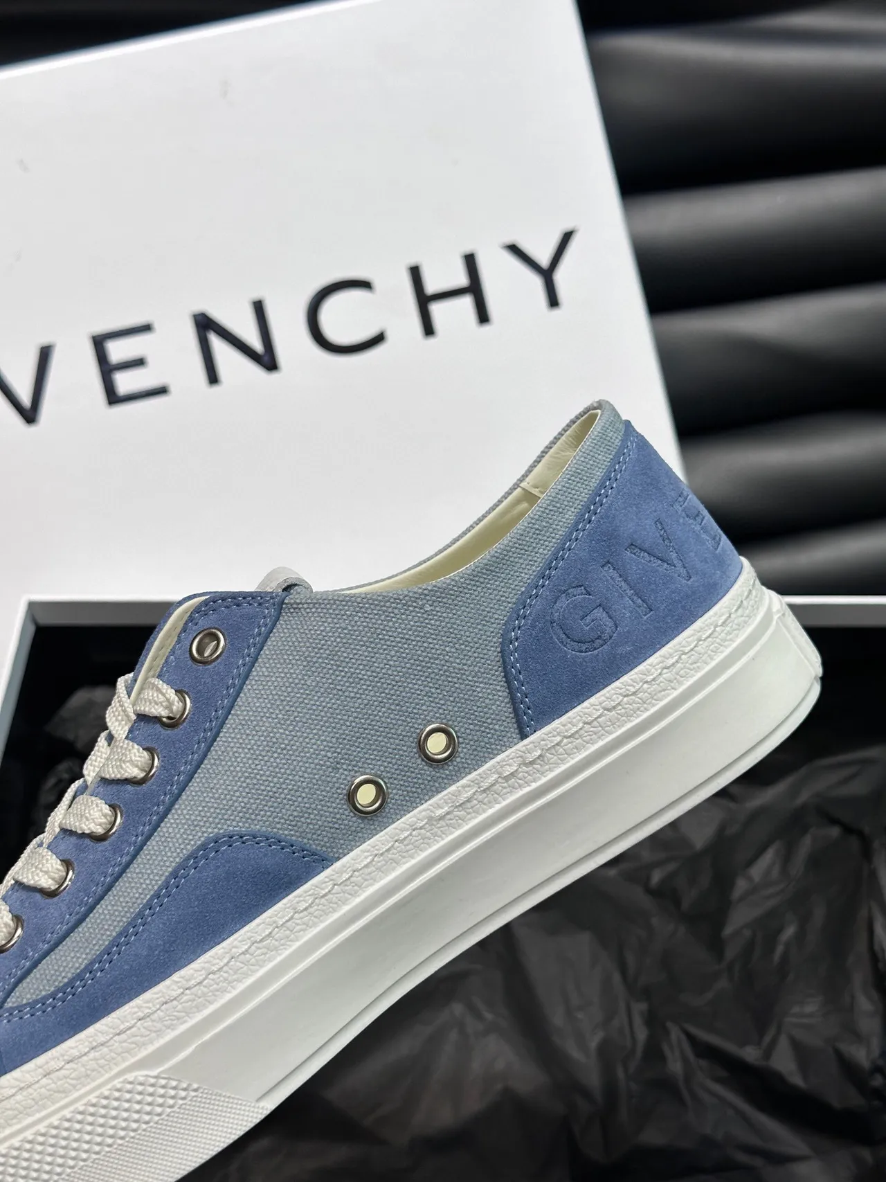Givenchy Canvas and Suede Low-Top Lifestyle Sneakers