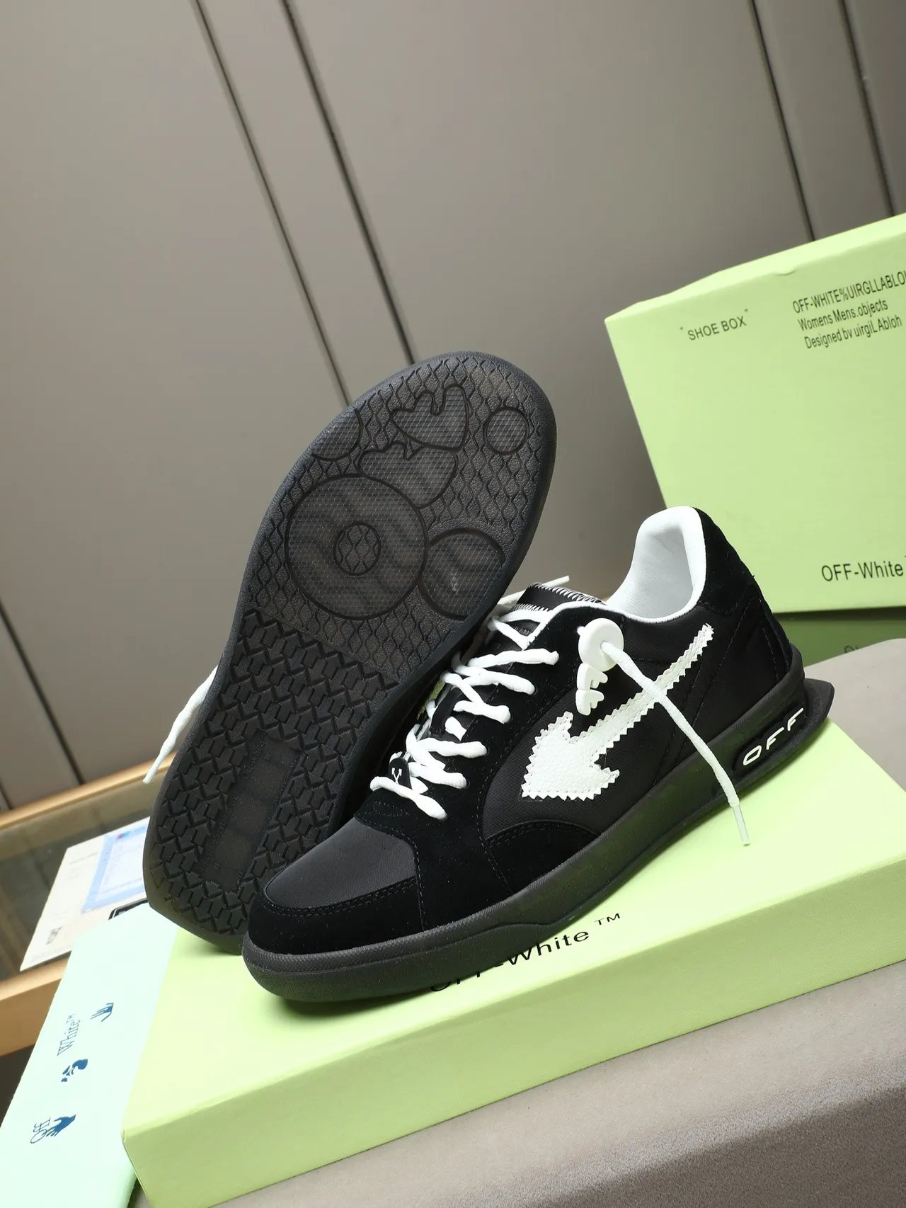 Off-White Black Deconstructed Industrial Sneakers