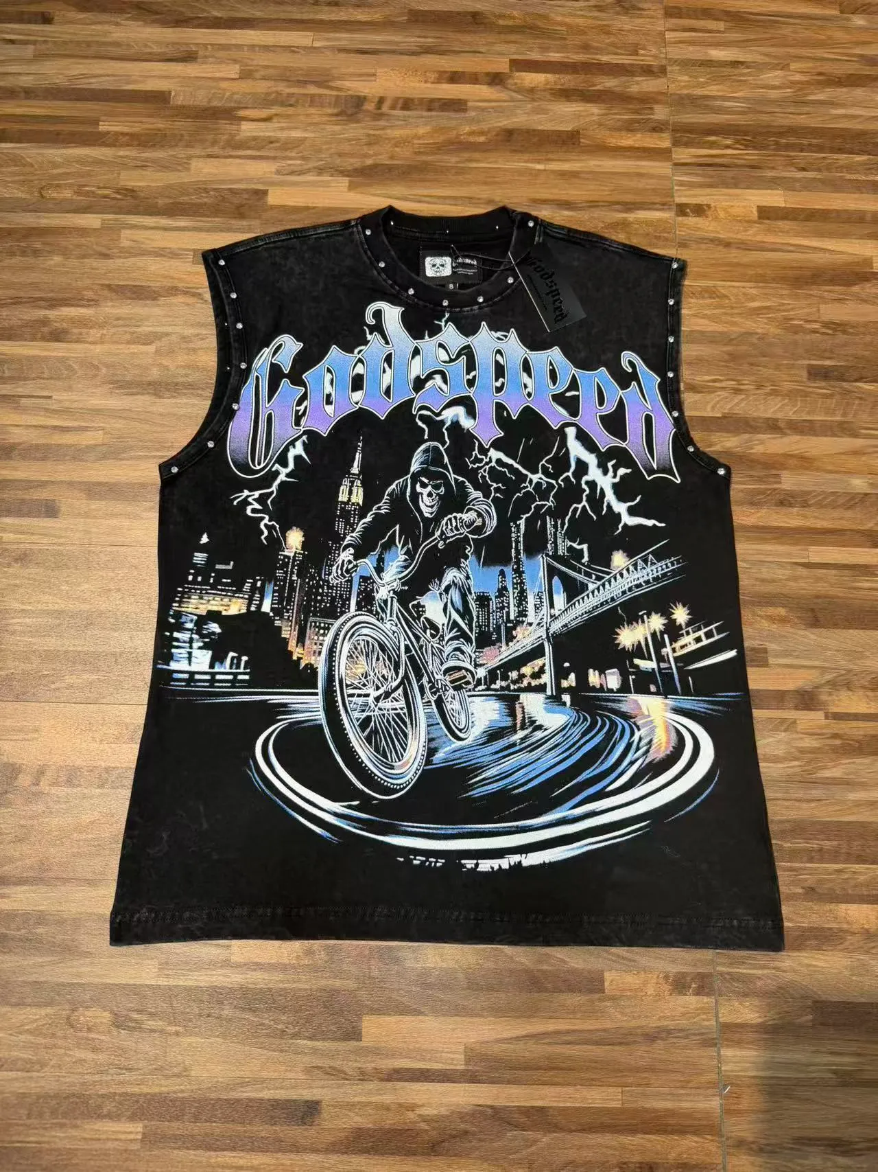 Godspeed Studded Graphic Vest Top