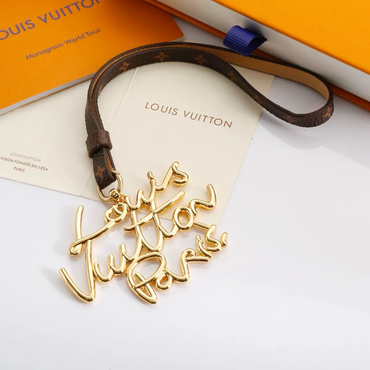 Louis Vuitton Monogram Script Charm Wristlet