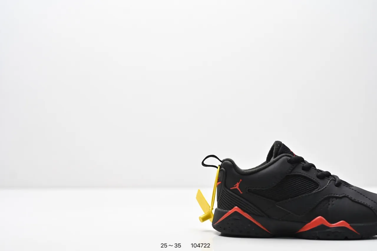 Air Jordan Black Orange Low-Top Layered Synthetic/mesh Upper Sneakers