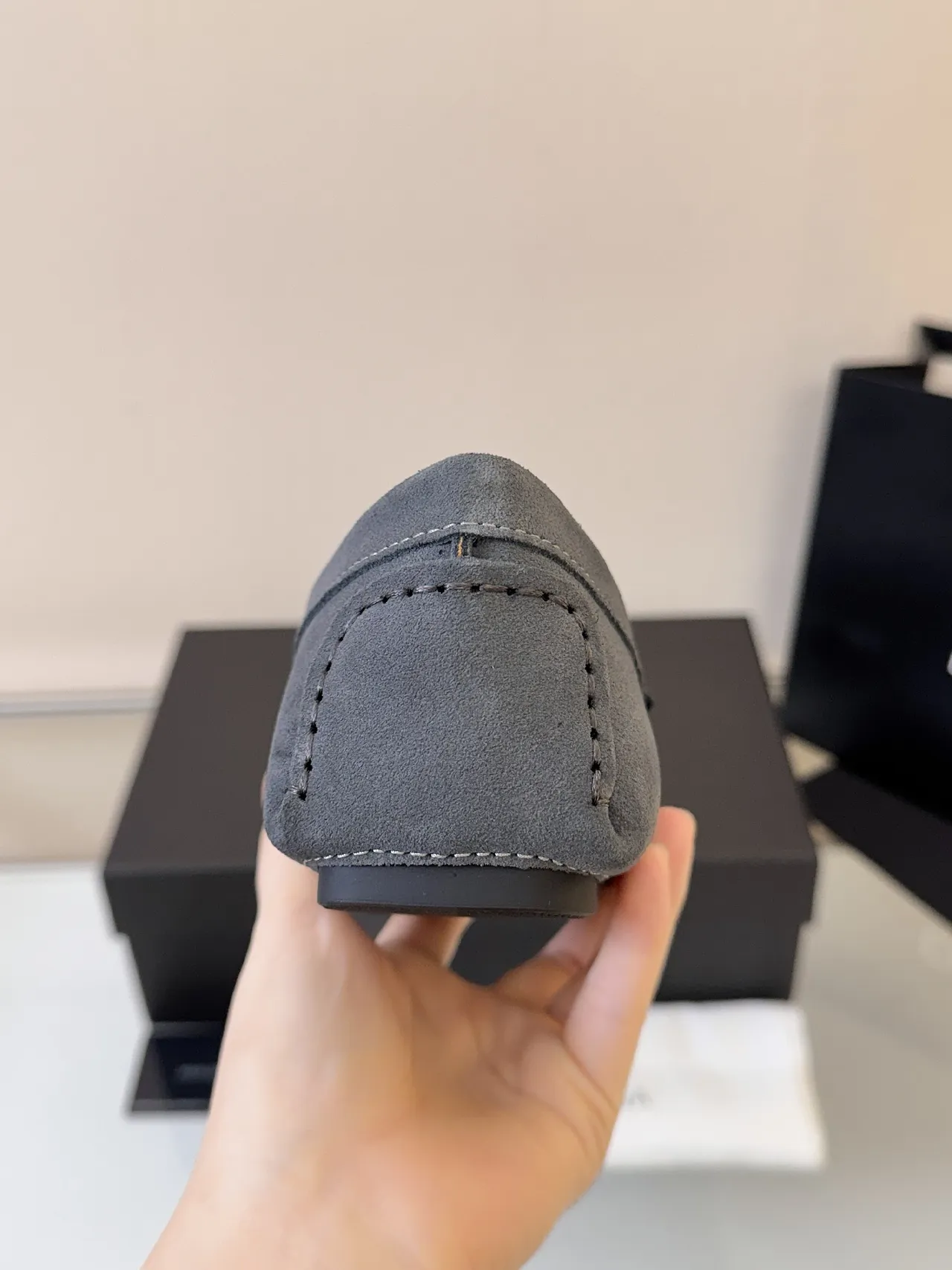 Dolce & Gabbana Portofino Gray Suede Loafers