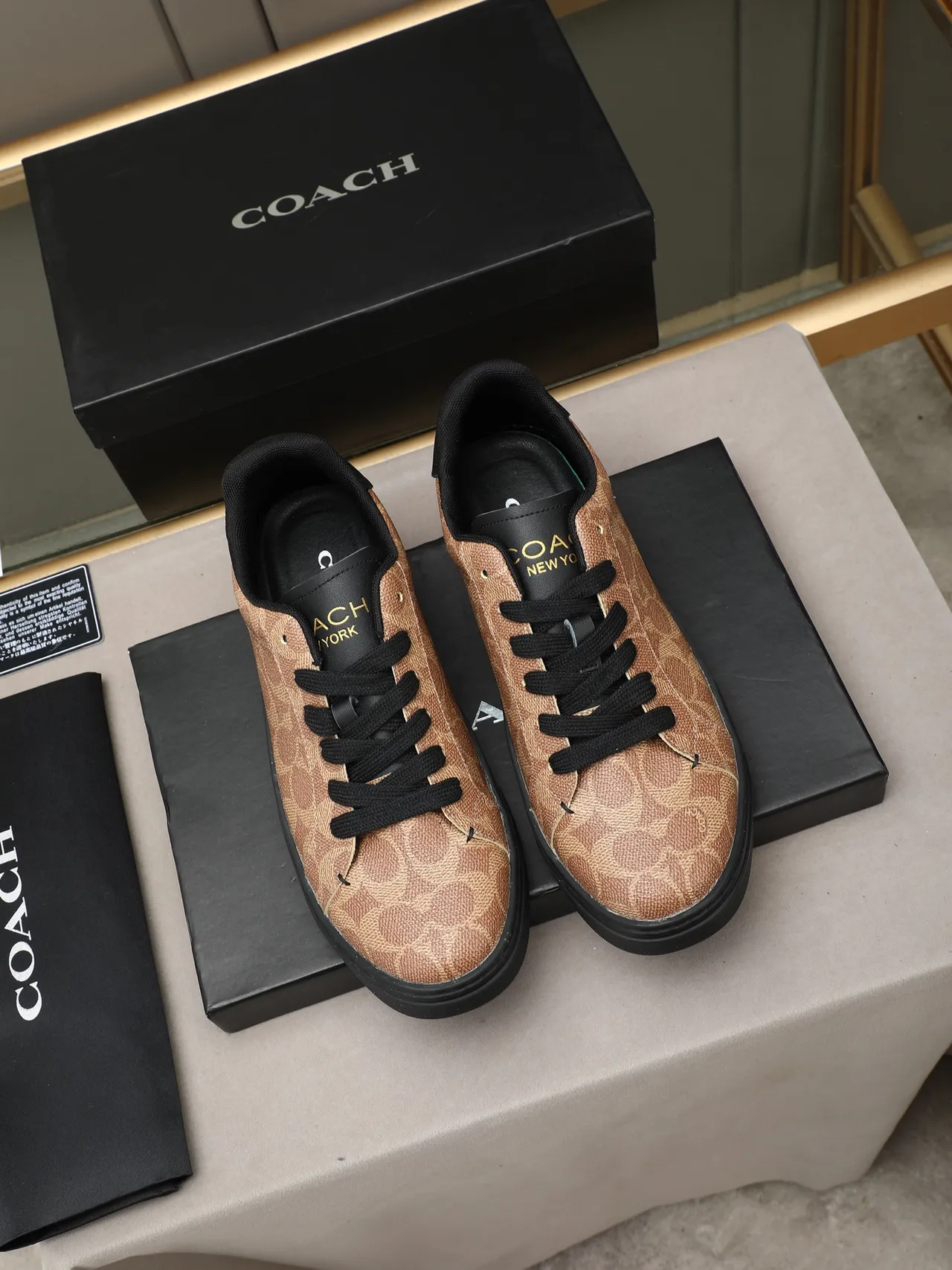 Coach Monogram Canvas Low-Top Lifestyle Sneakers