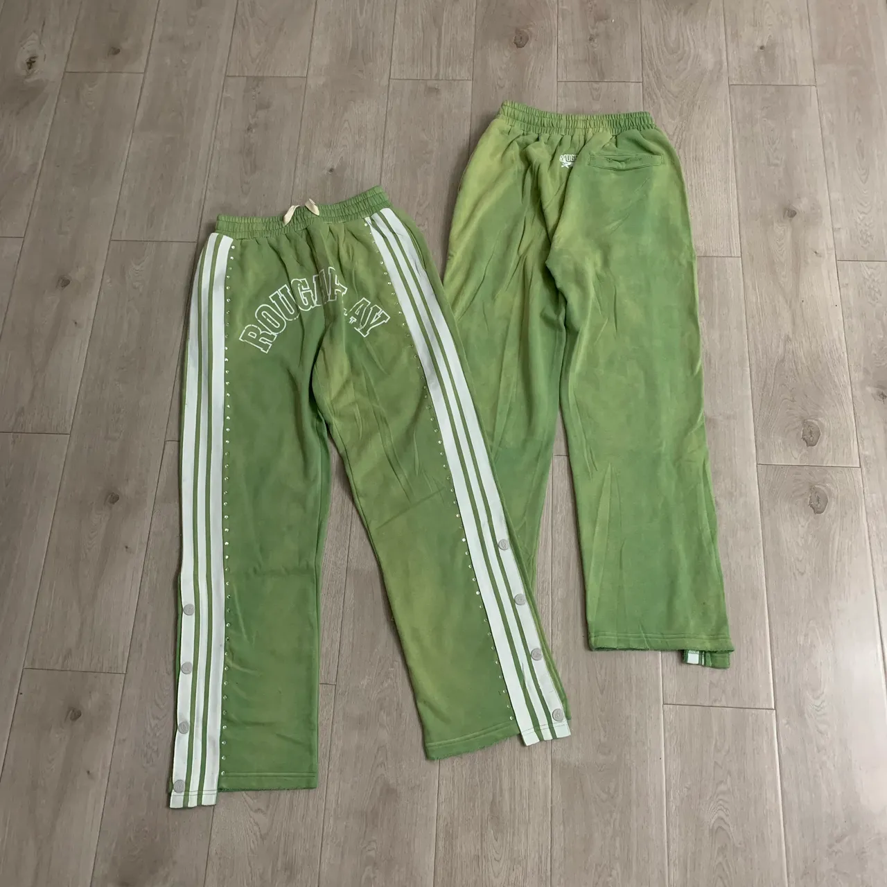 Roughplay Arch Logo Studded Stripe Sweatpants