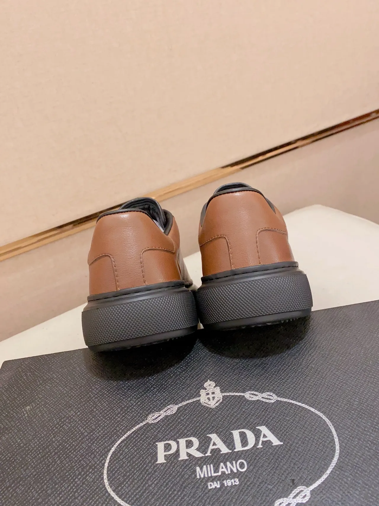 Prada Cloudbust Brown Leather Lifestyle Sneakers