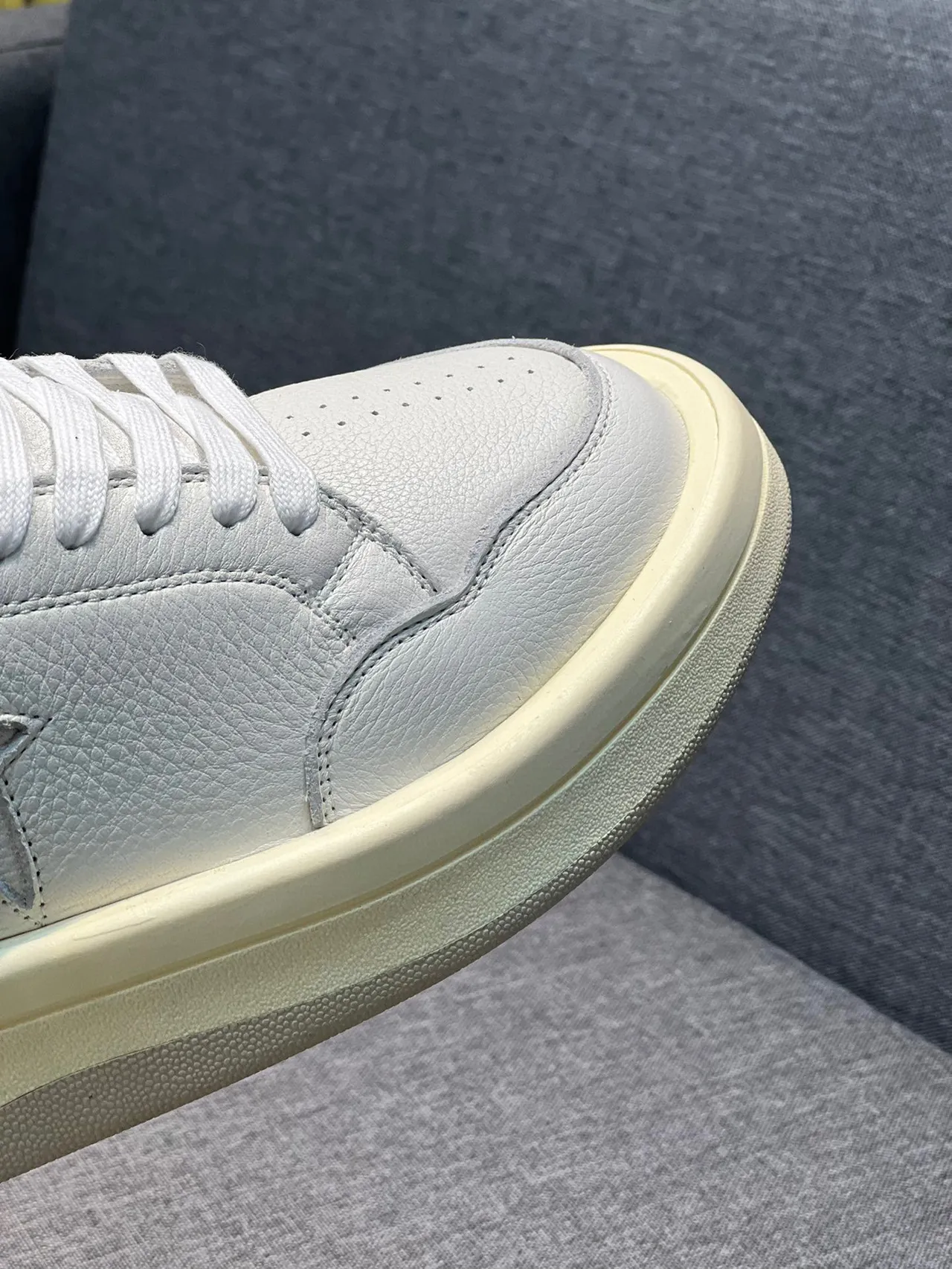 Converse White Beige High-Top Leather Upper Lifestyle Sneakers