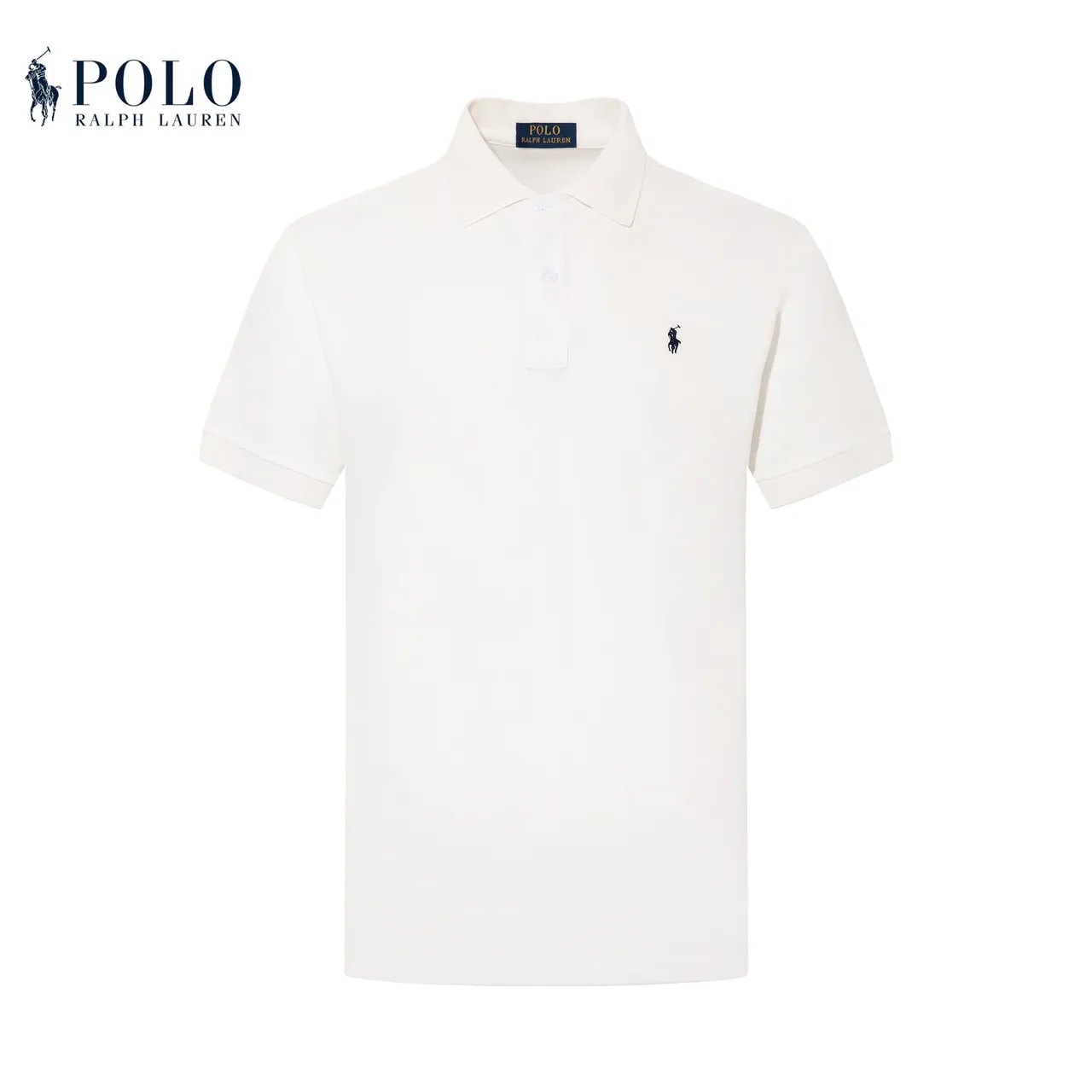 Polo Ralph Lauren Classic Fit Ivory Pique Polo Shirt