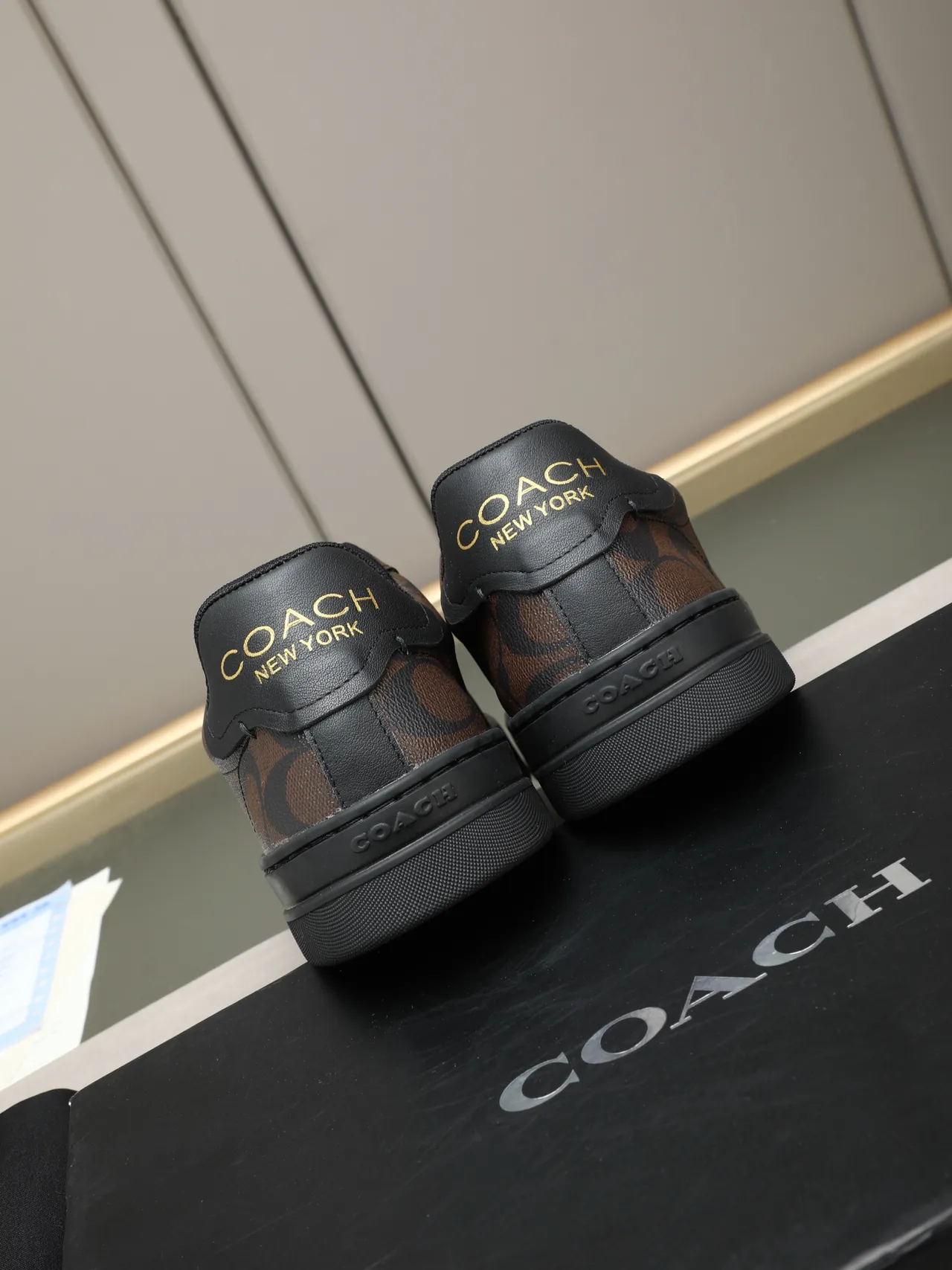 Coach Monogrammed Leather Low-Top Lifestyle Sneakers