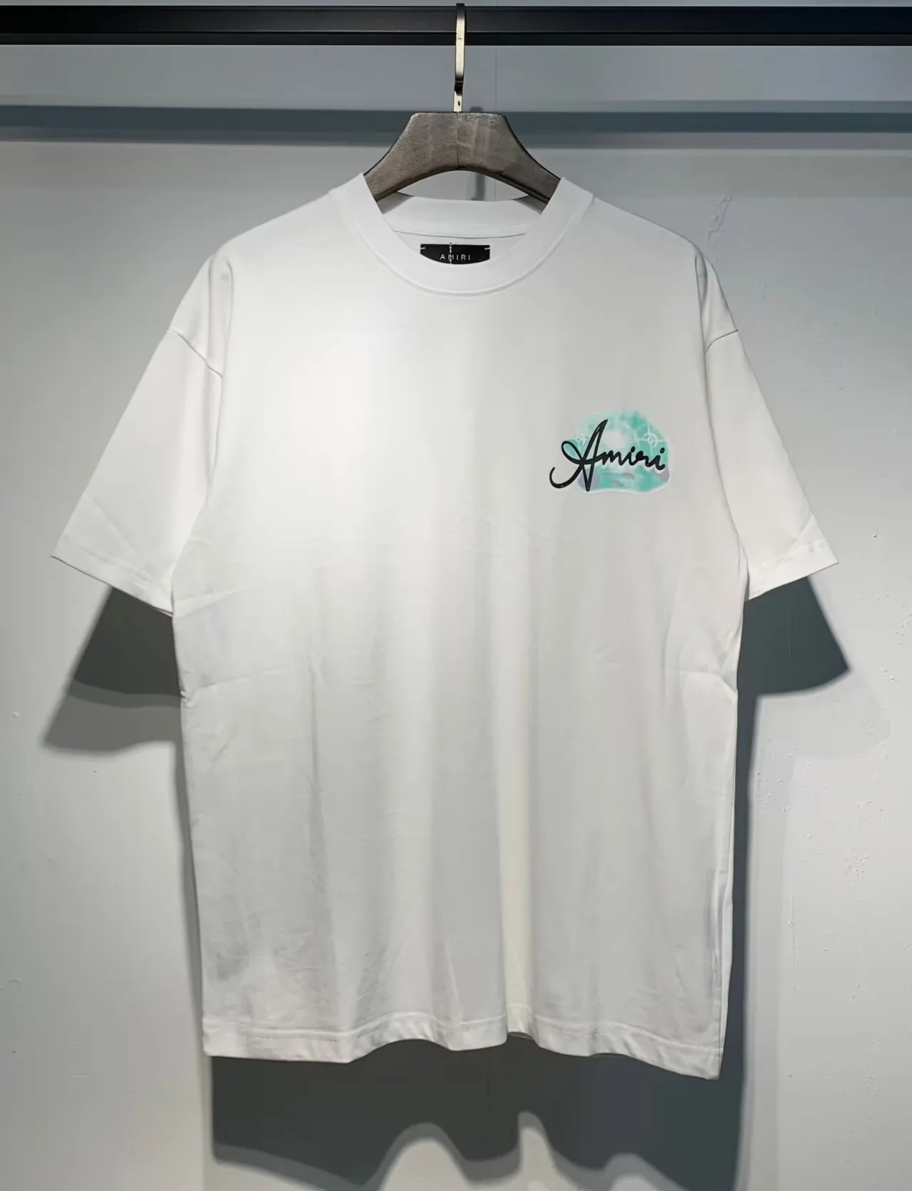 Amiri Resort Club Graphic Print Black and White T-Shirt