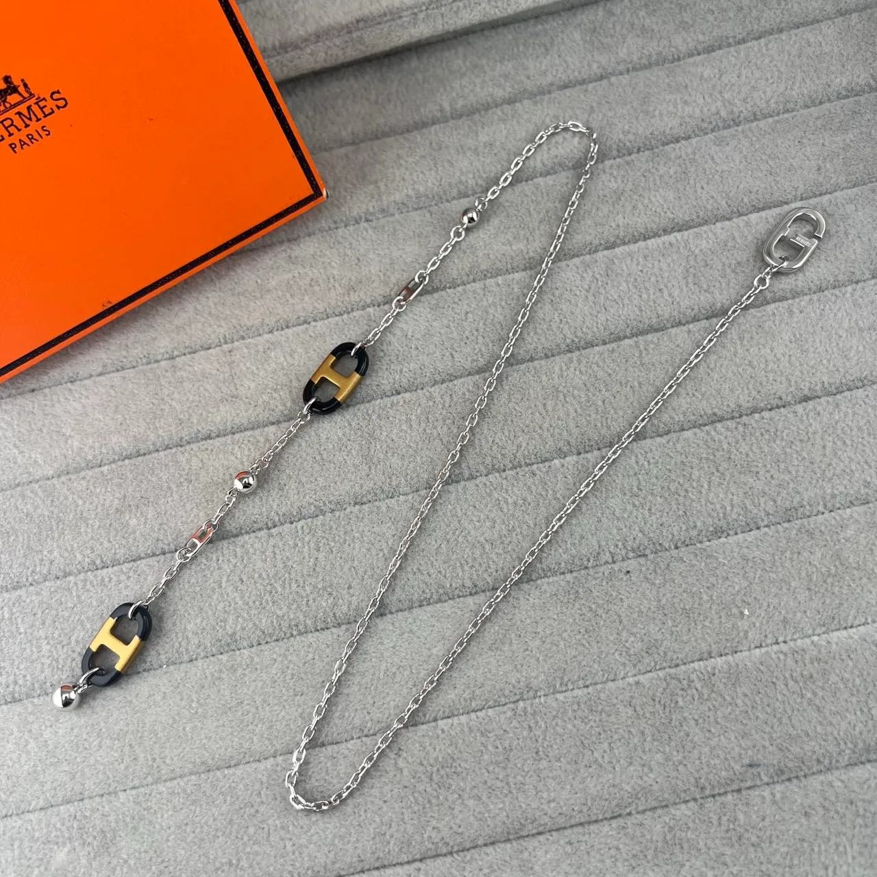Hermès Chaîne d’Ancre Enamel H-Charms Chain Necklaces