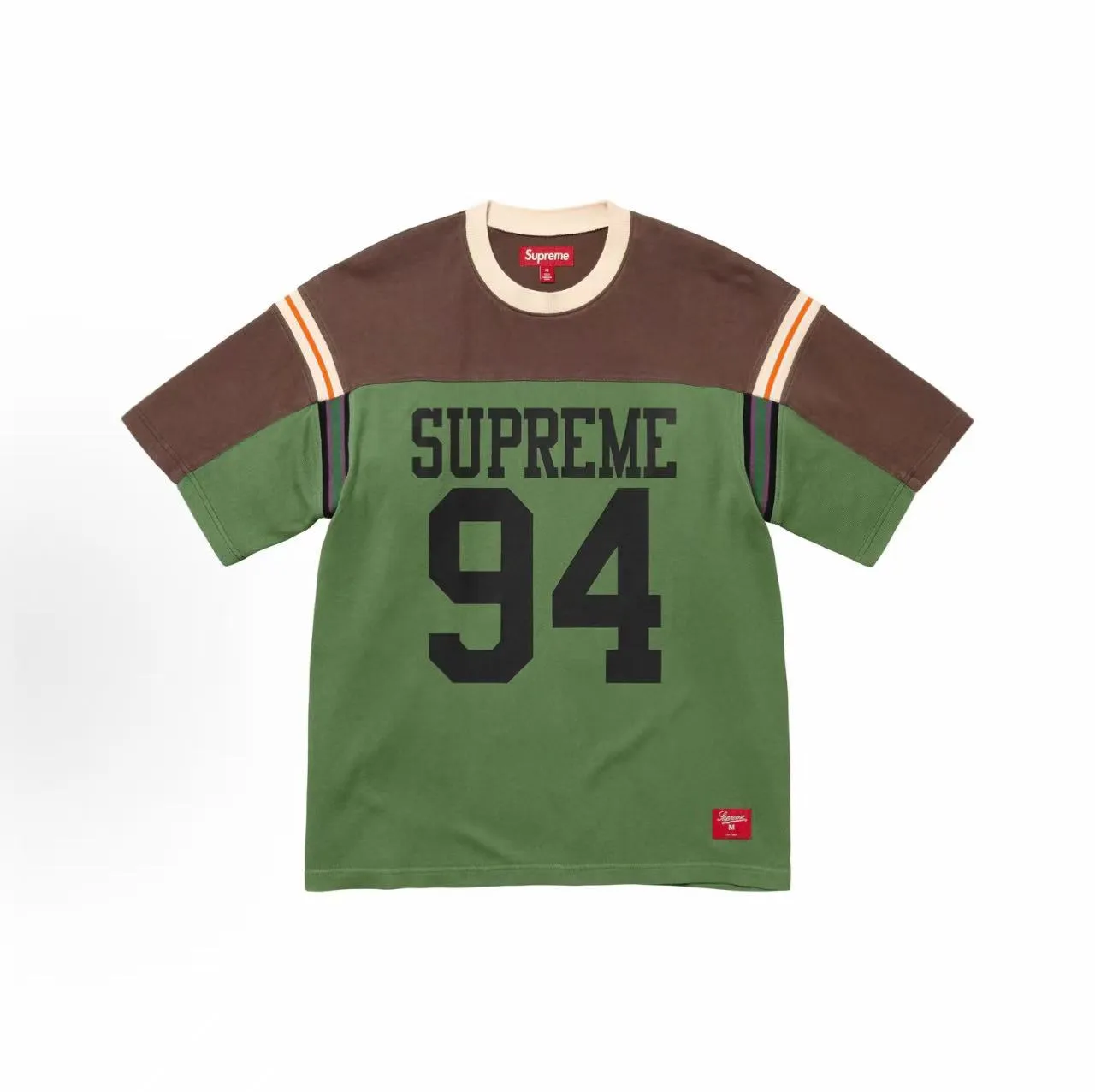 Supreme Black Gold Football Screen-Printed Front Graphic Jersey