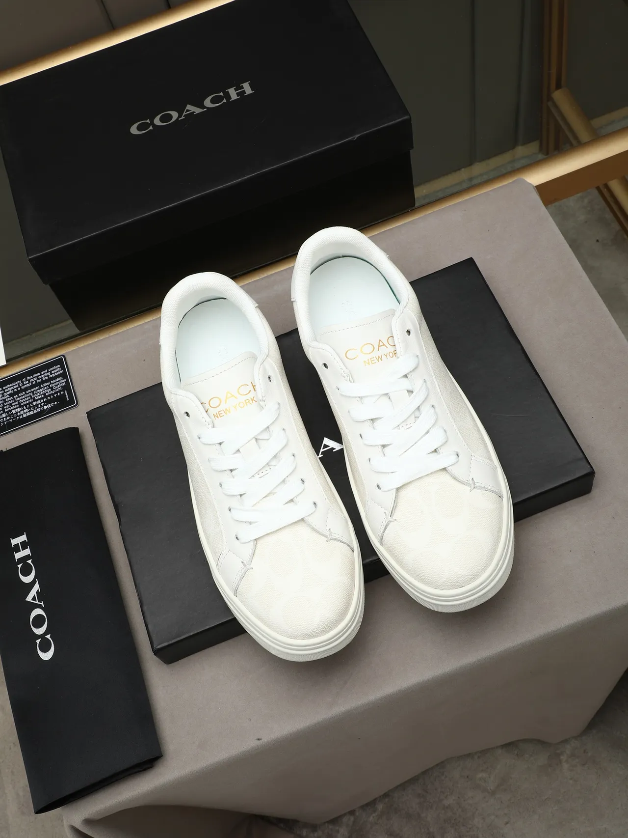 Coach White Low-Top Lifestyle Sneaker