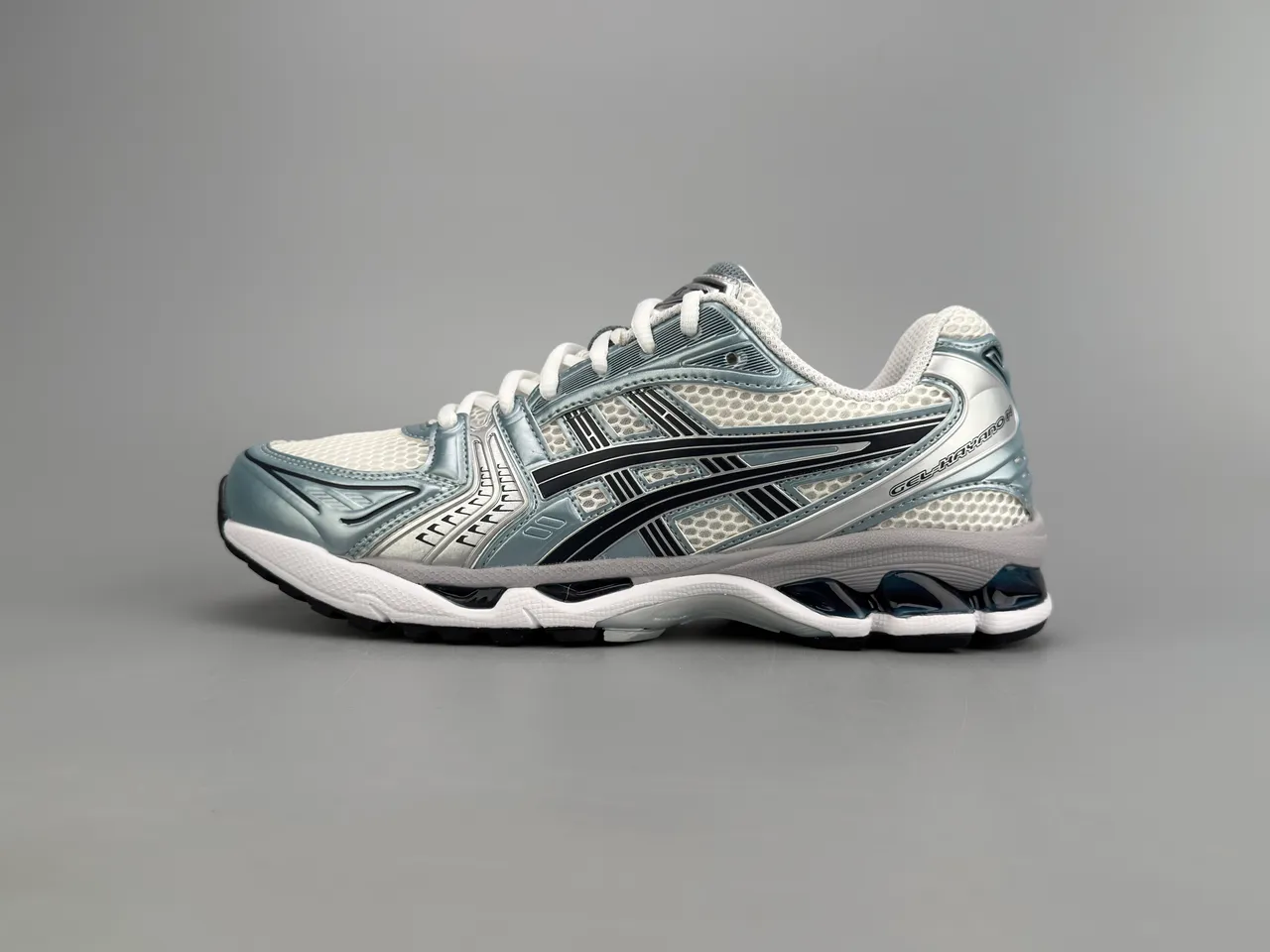 ASICS Gel-Kayano Silver White Black Running Shoes