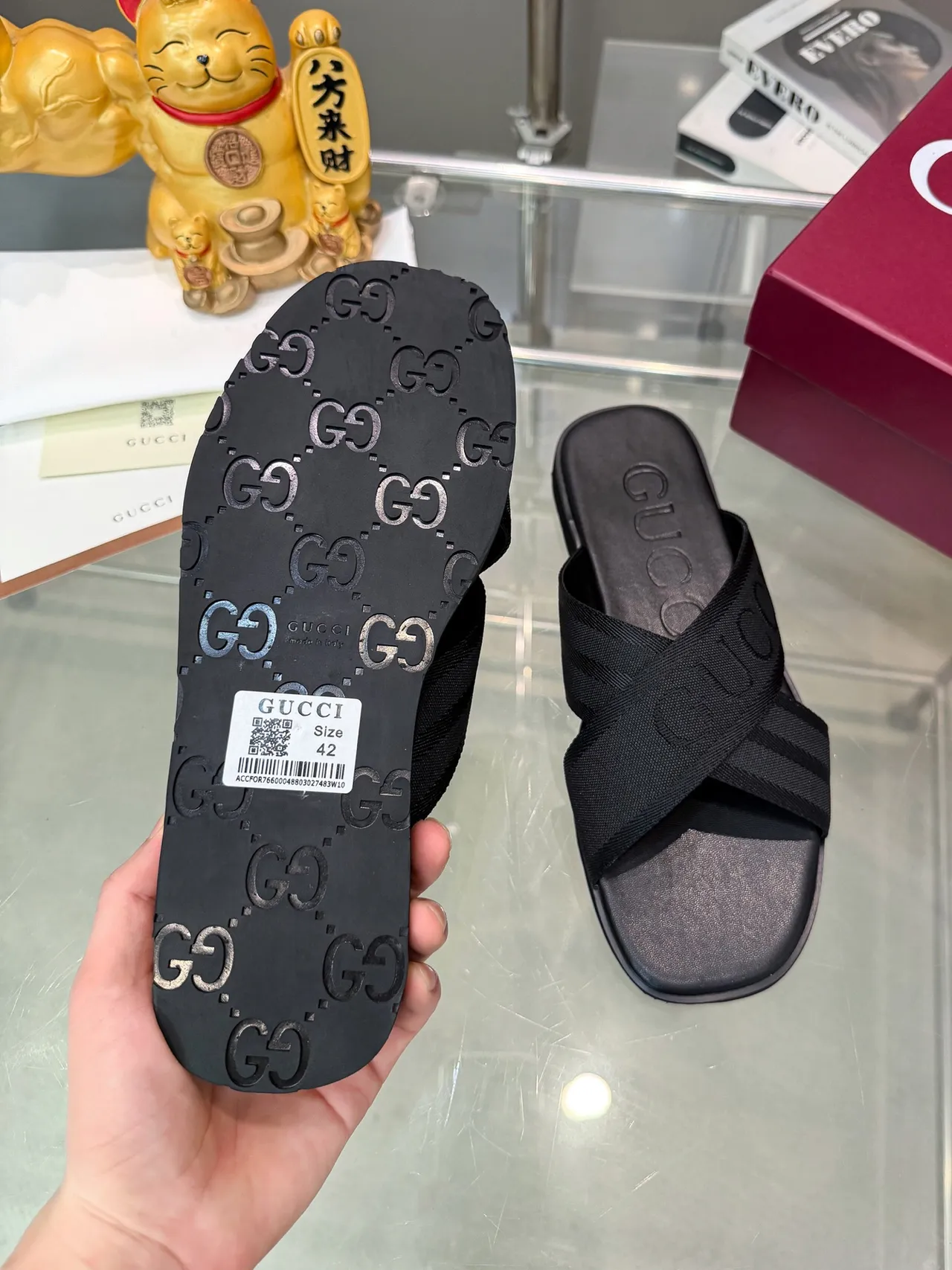 Gucci Logo Strap Slide Casual Sandals