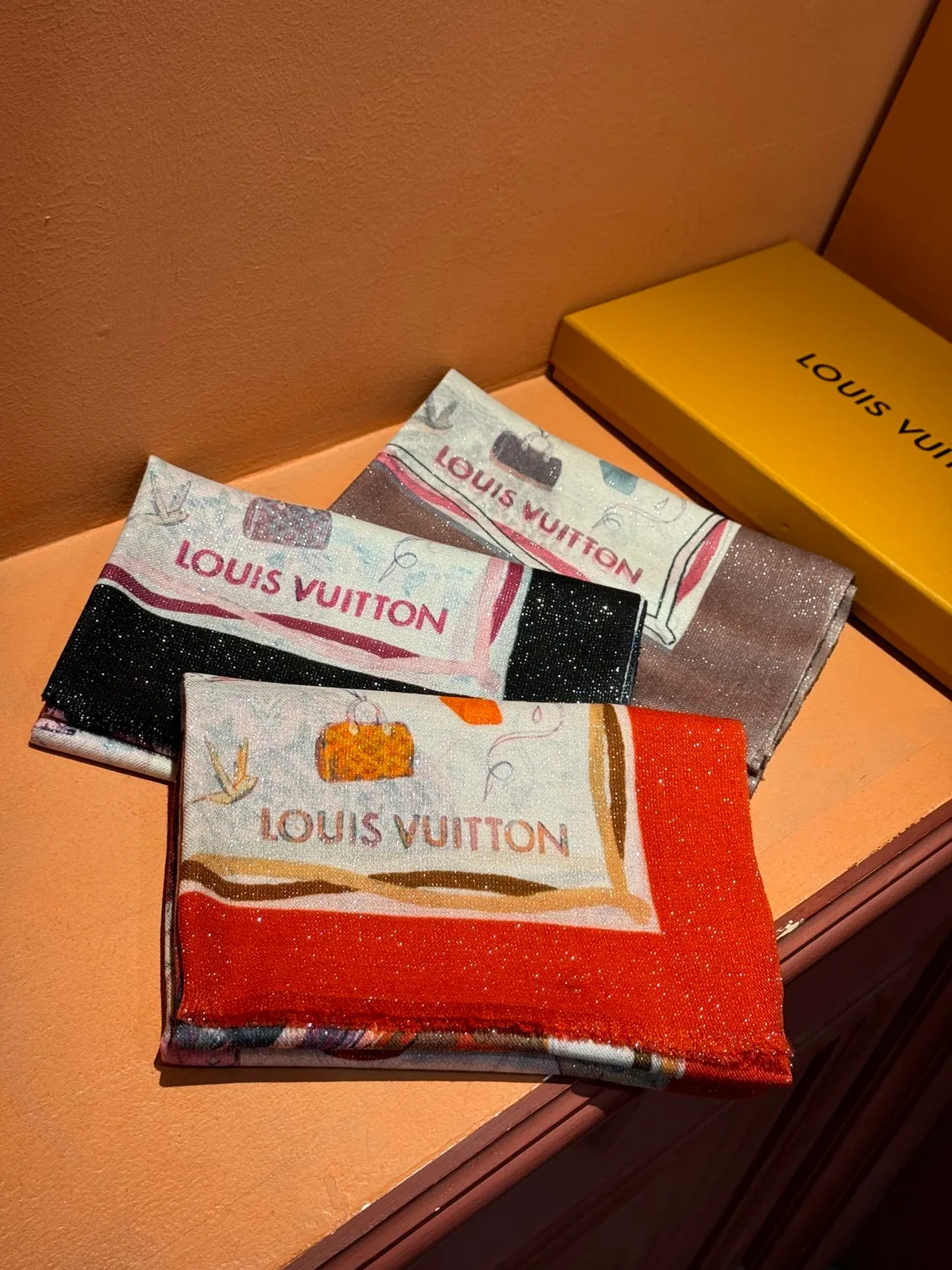 Louis Vuitton Montgolfière Printed Hot-Air Balloon Silk Scarf