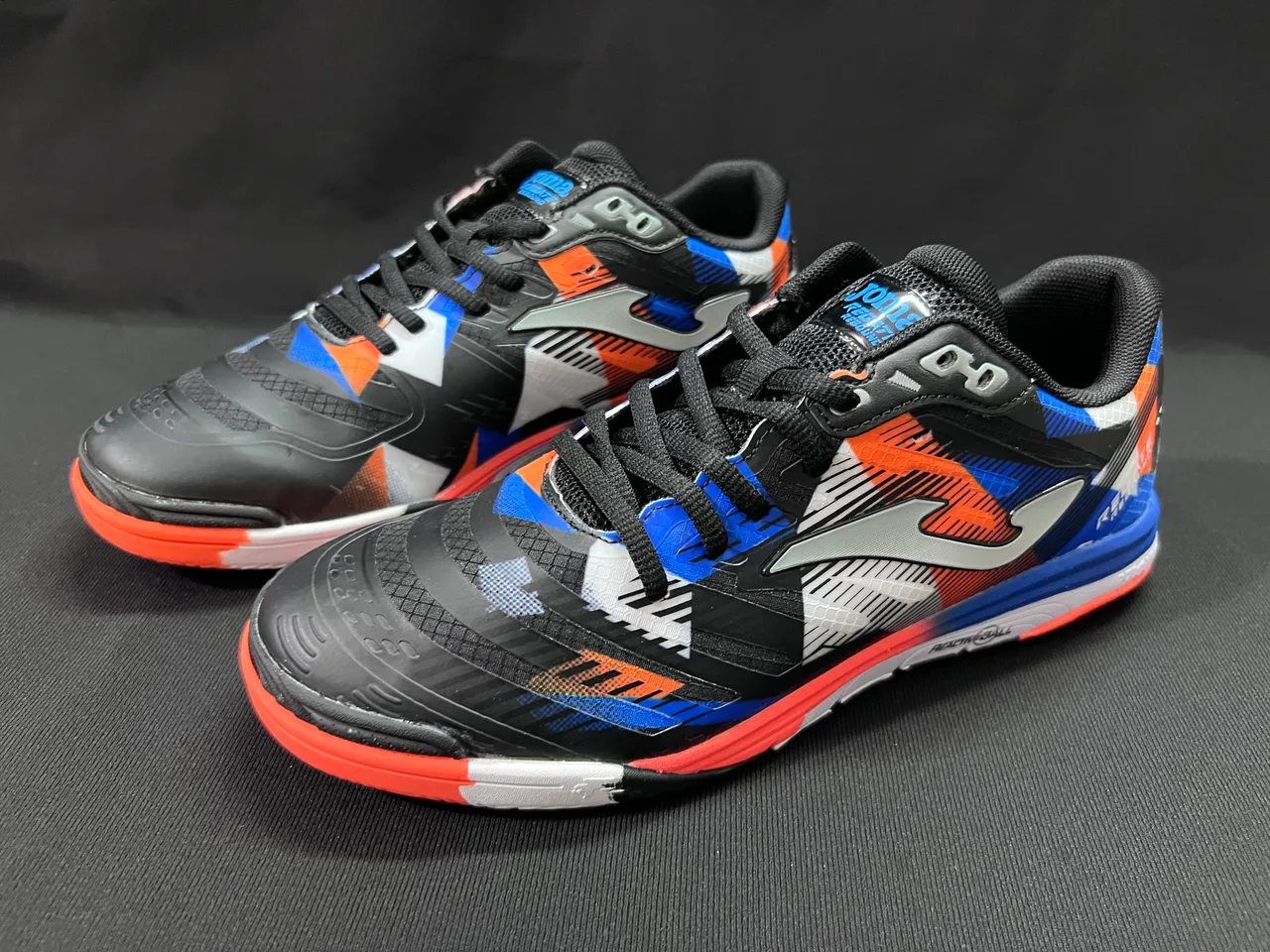 Joma Rebound Multicolor Black Geometric Color-Blocked Upper Synthetic Mesh And TPU Overlays Sneakers
