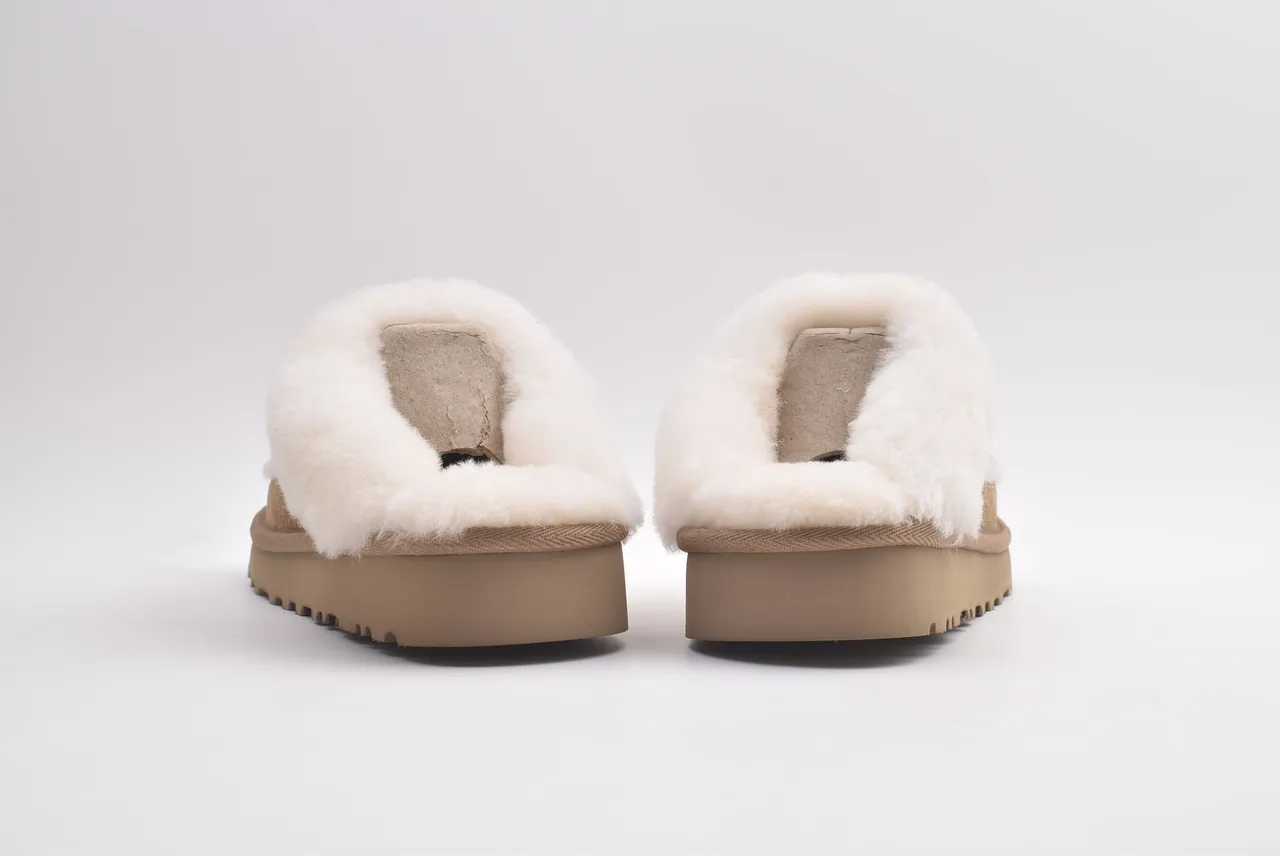 UGG Tasman Tan Shearling-Lined Suede Slipper