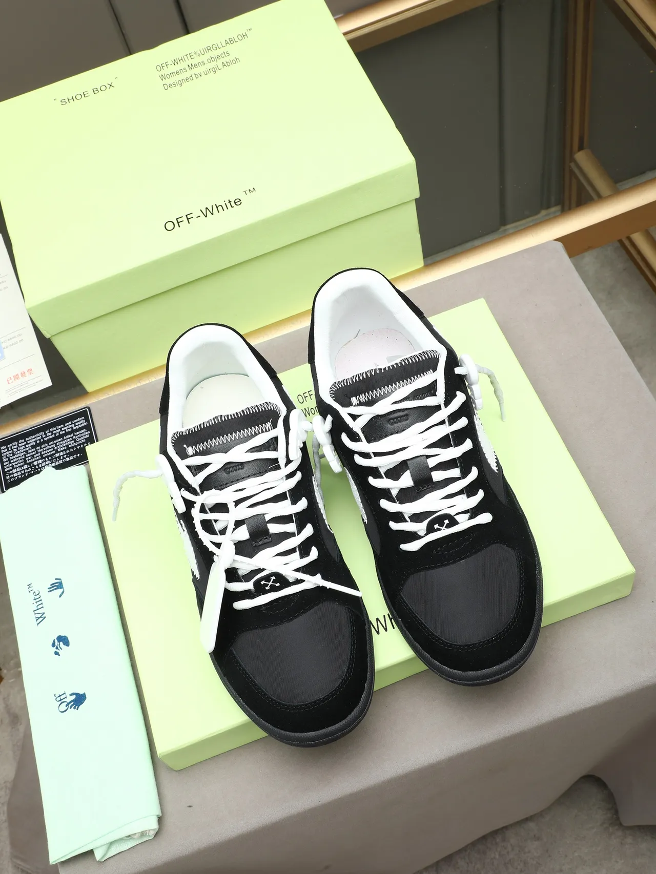 Off-White Black Deconstructed Industrial Sneakers