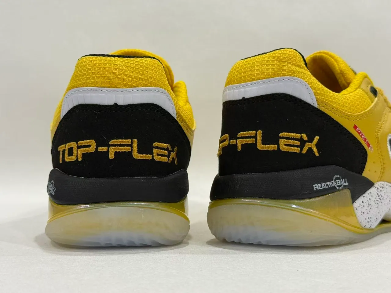 Joma Top-Flex Yellow Black Leather-and-Mesh Upper Sneakers