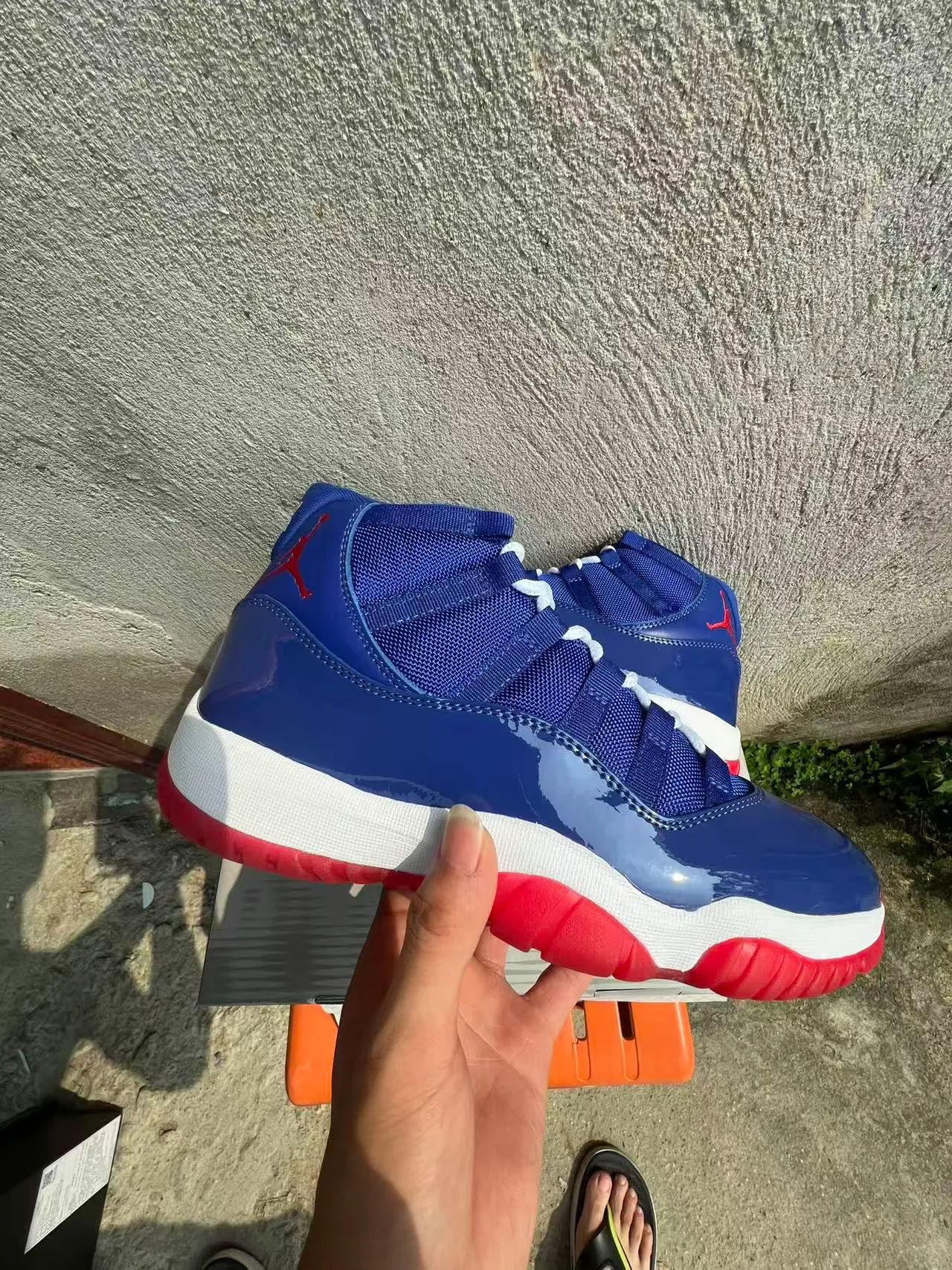 Air Jordan 11 Royal Blue White Red Basketball Shoes