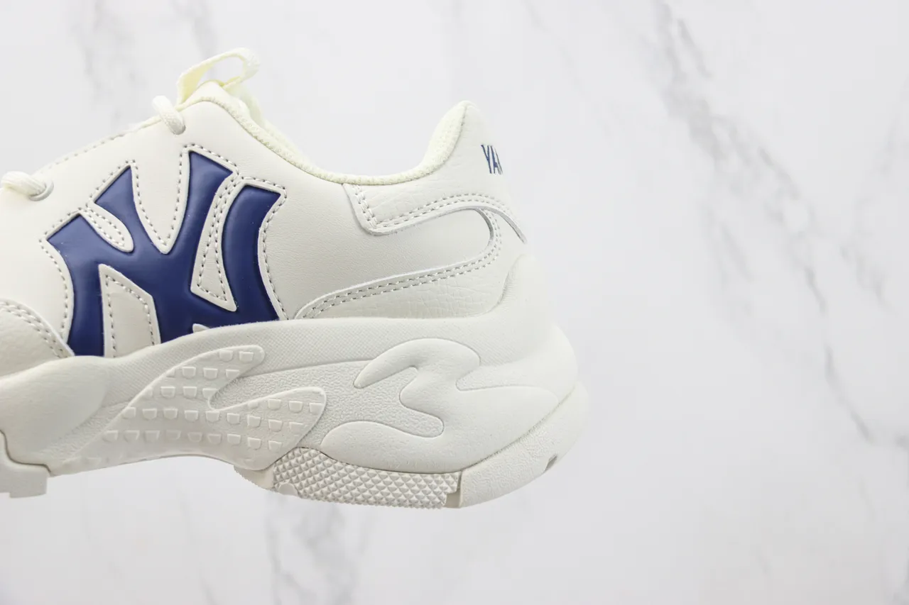 New Era White Navy Chunky Sculpted Sole Oversized Interlocking Logo Sneakers