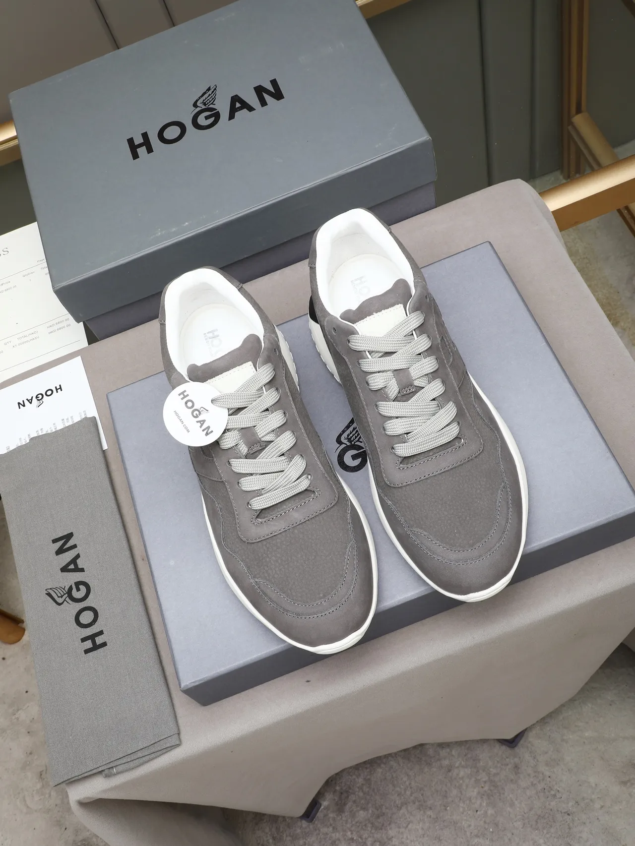 Hogan Gray Suede Lifestyle Sneaker