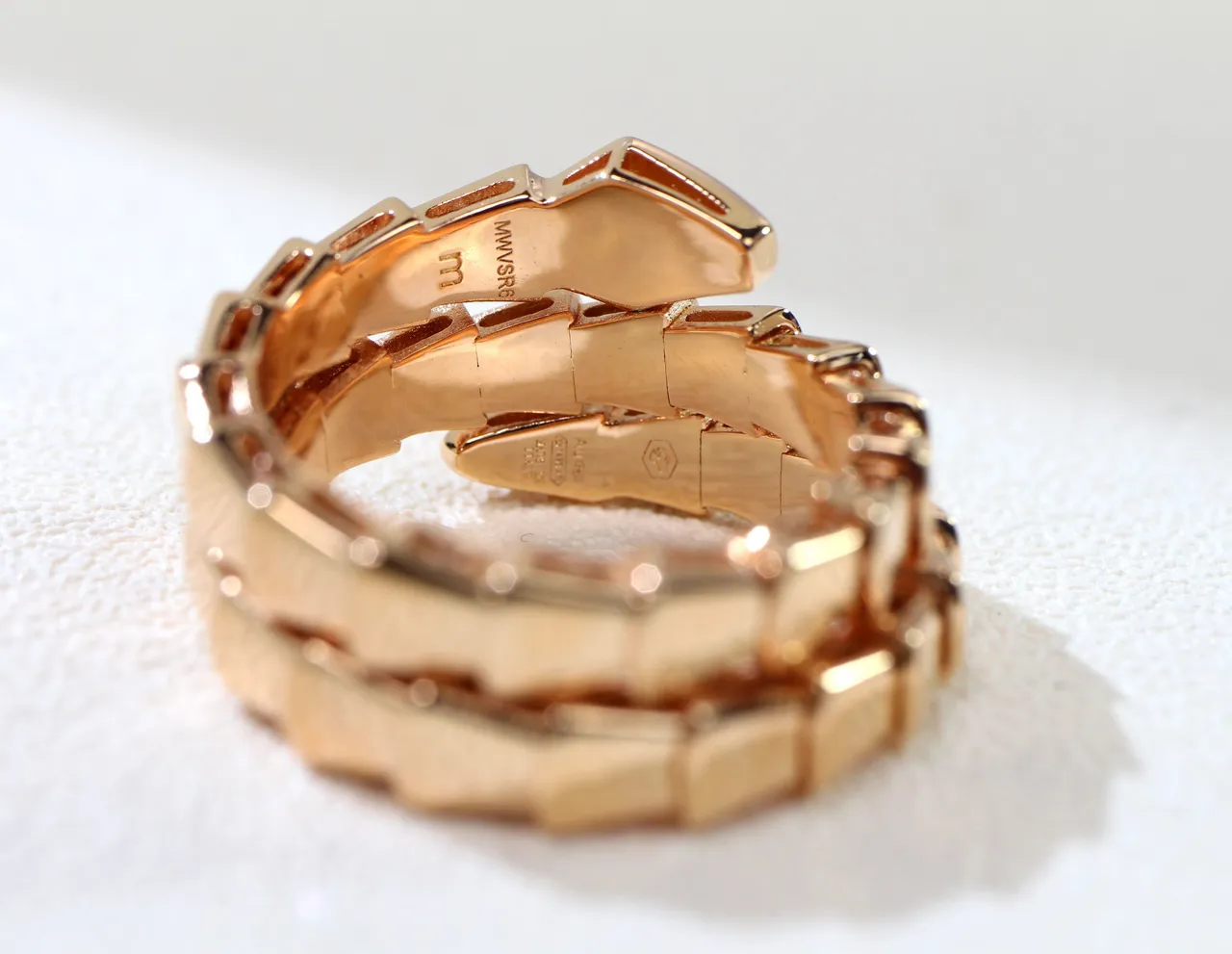 Bvlgari Serpenti Coiled Scale Motif Diamond Ring