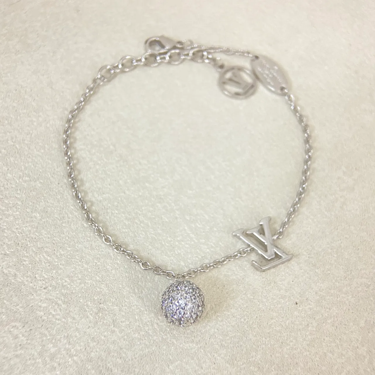 Louis Vuitton Monogram Charm and Pavé Crystal Sphere Bracelet