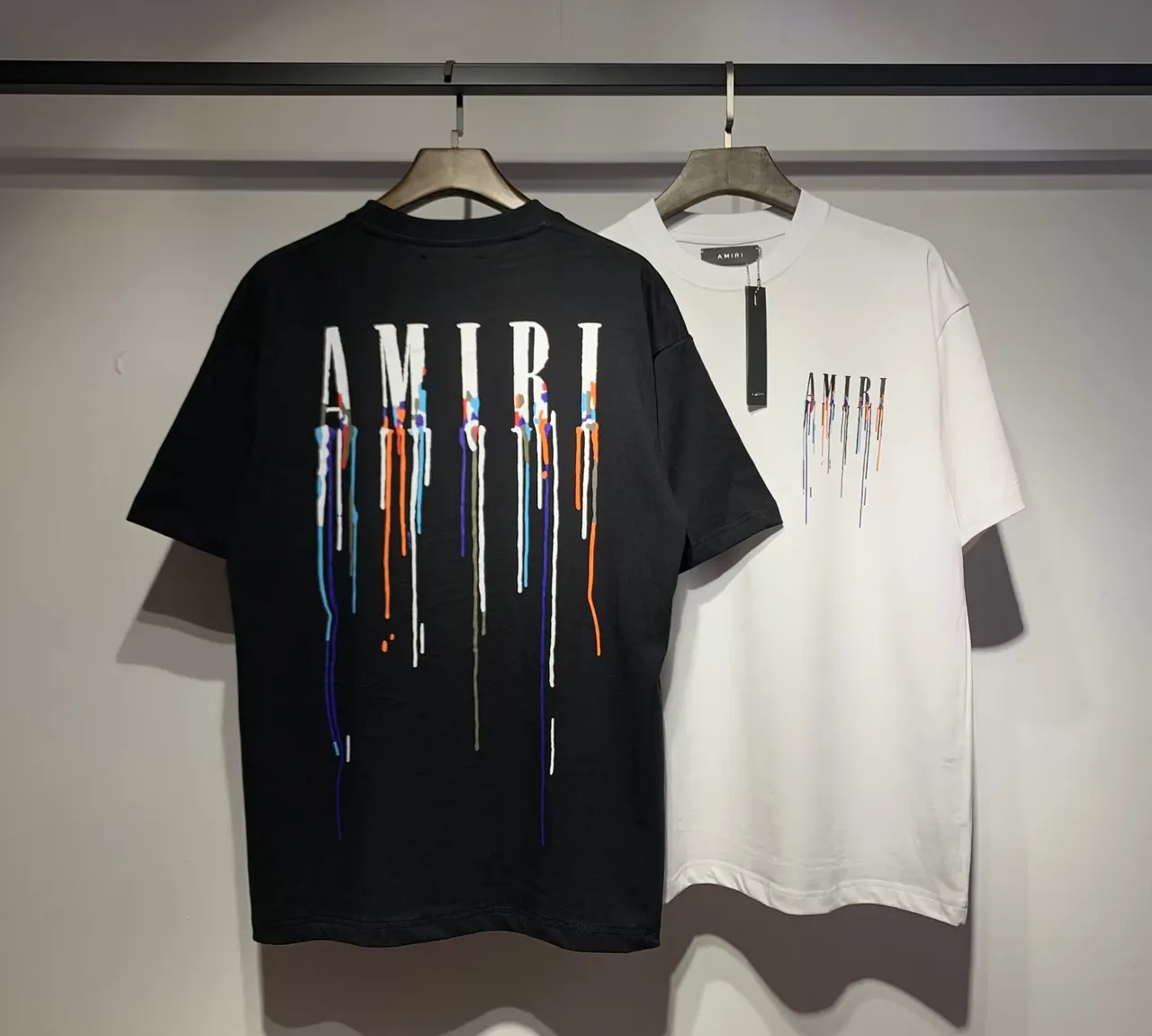 Amiri Paint-Drip Logo Graphic T-Shirt