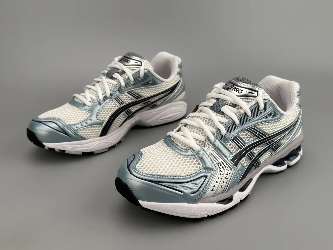 ASICS Gel-Kayano Silver White Black Running Shoes