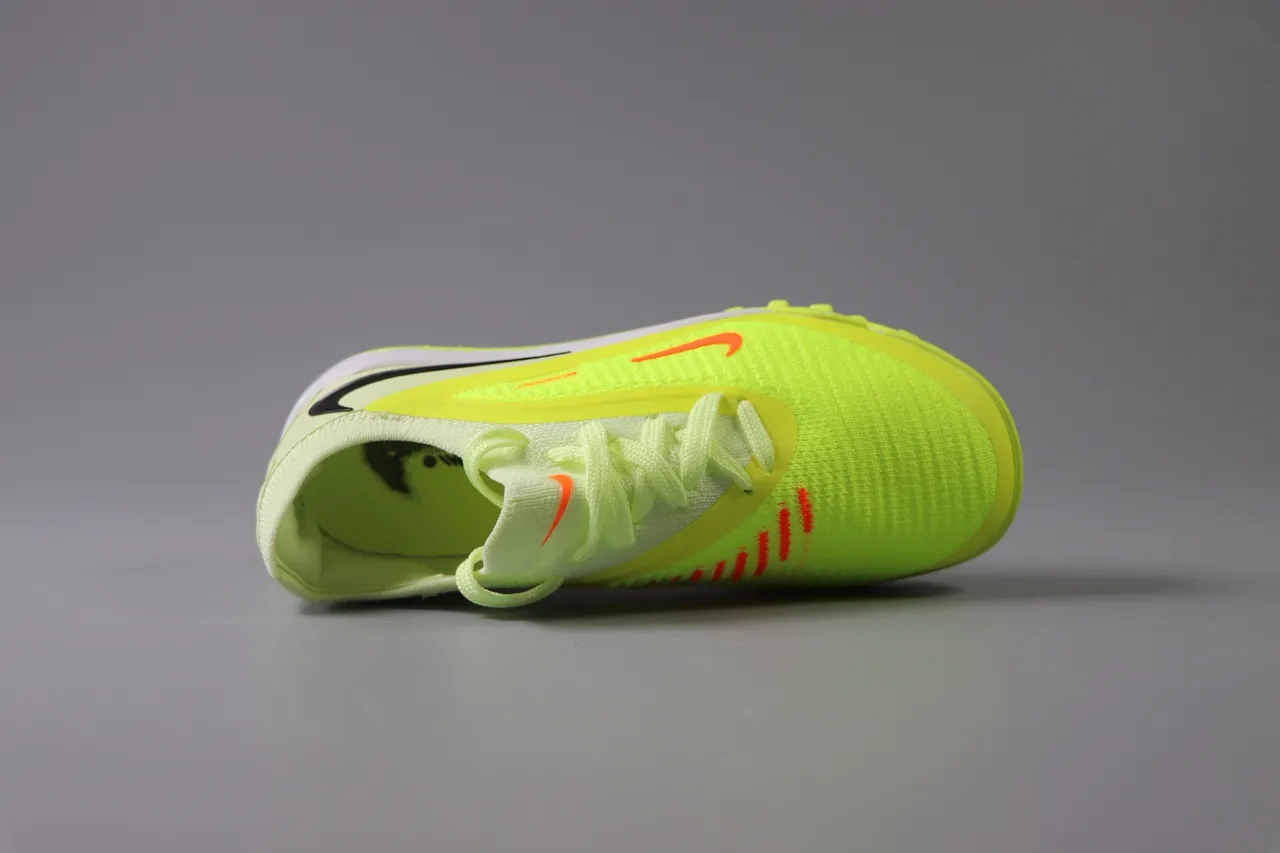 Nike Pink Green Low-Cut Synthetic Overlay Cage Artificial-Grass Soccer Shoes