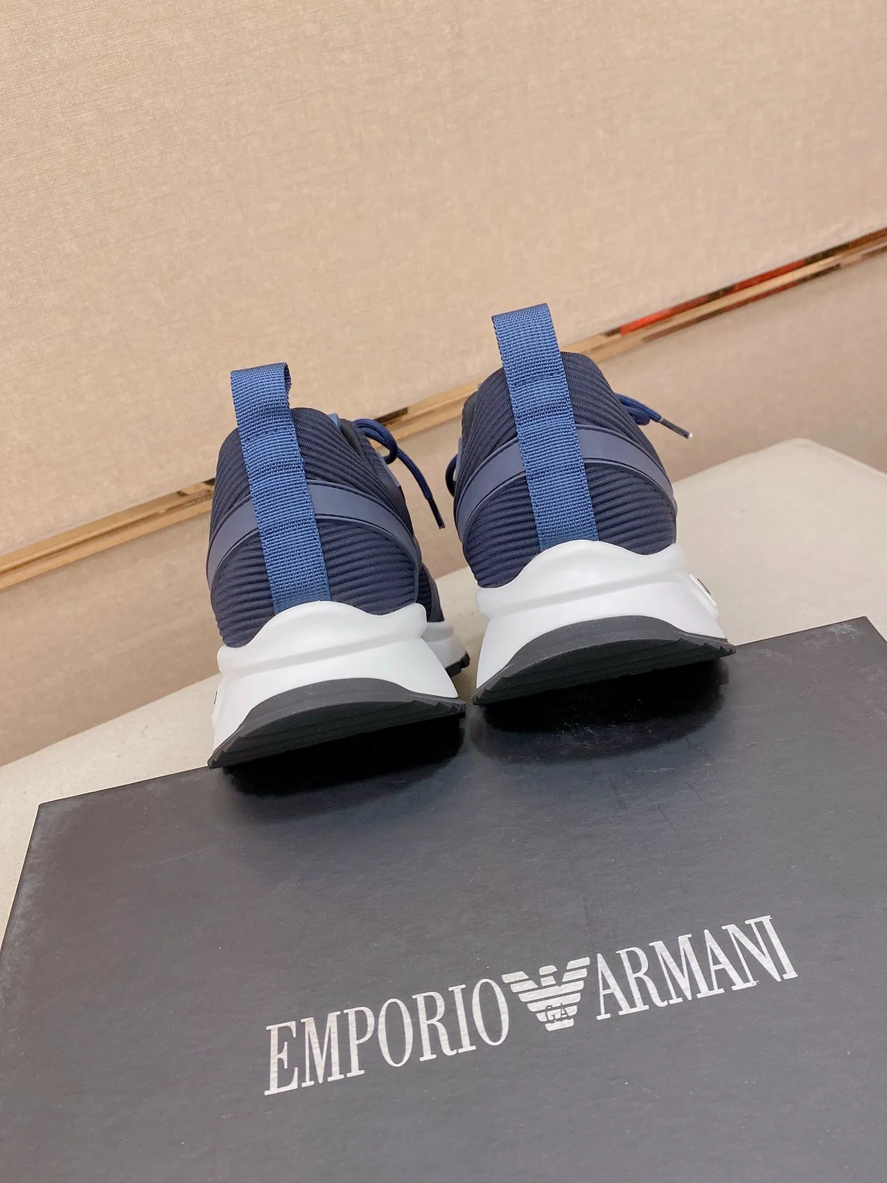 Armani Exchange Navy and White Lifestyle Sneakers