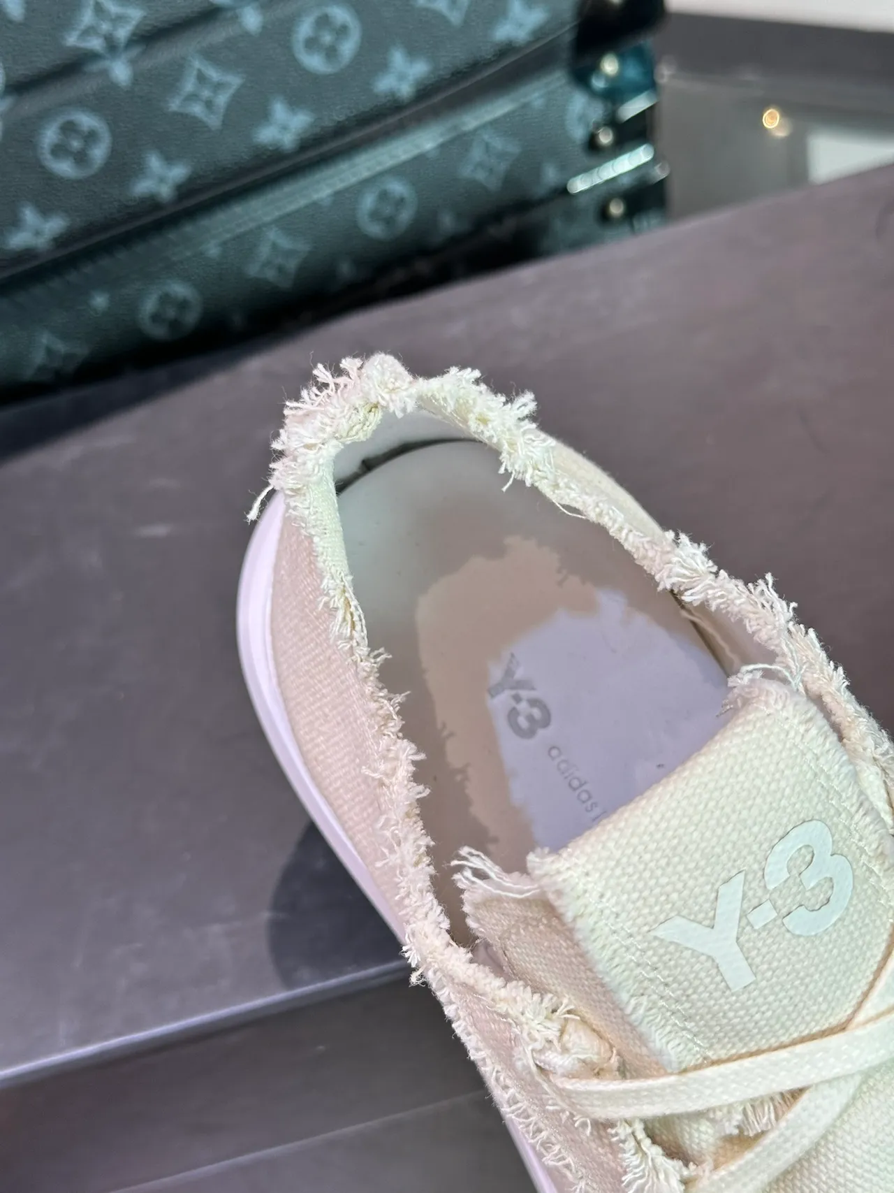 Y-3 Kaiwa Low Off-White Canvas Lifestyle Sneakers