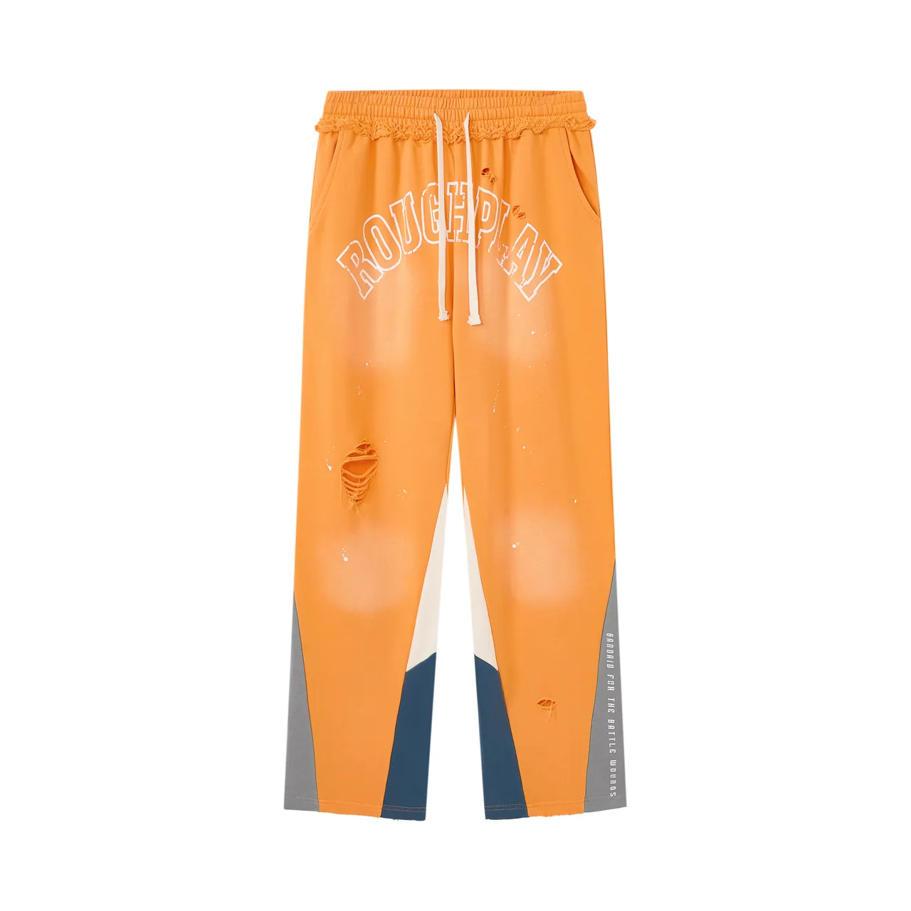 Roughplay Distressed Color-Blocked Sweatpants