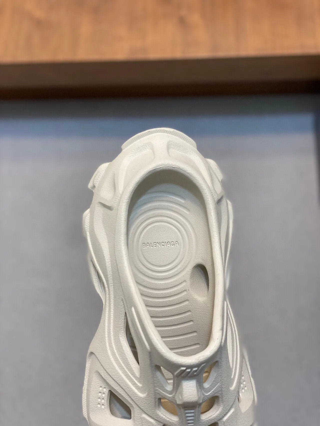 Balenciaga Defender Clog Off-White Molded Monochrome Slip-On Clog