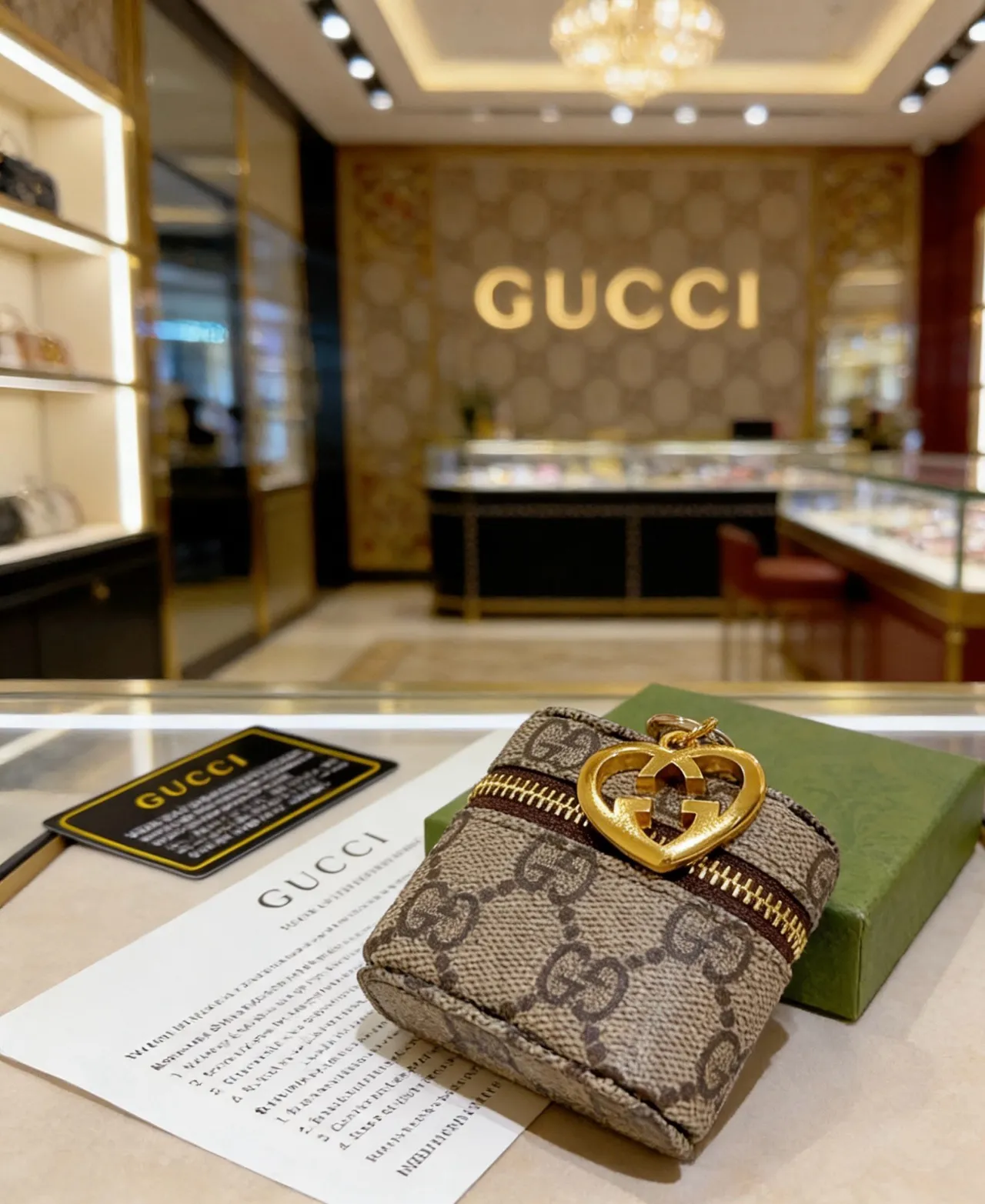 Gucci Beige Brown Cylindrical GG Monogram Canvas Bucket Bag