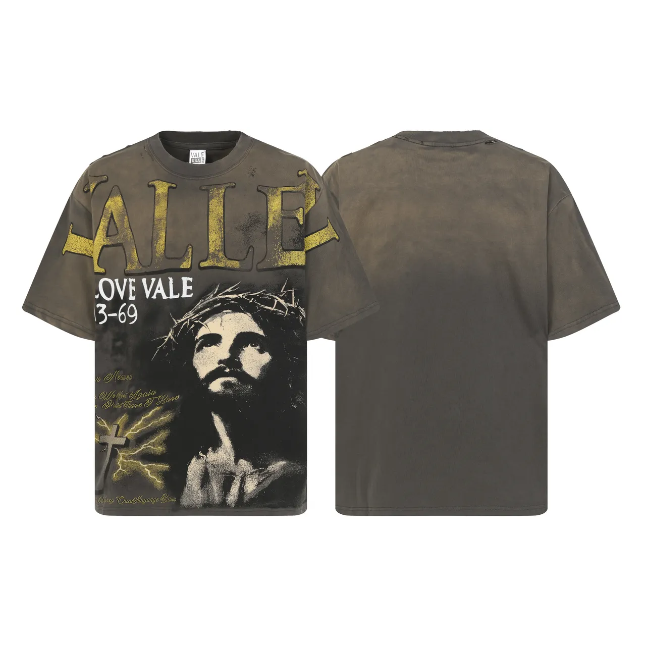 Vale Forever Distressed Graphic Print Oversized T-Shirt