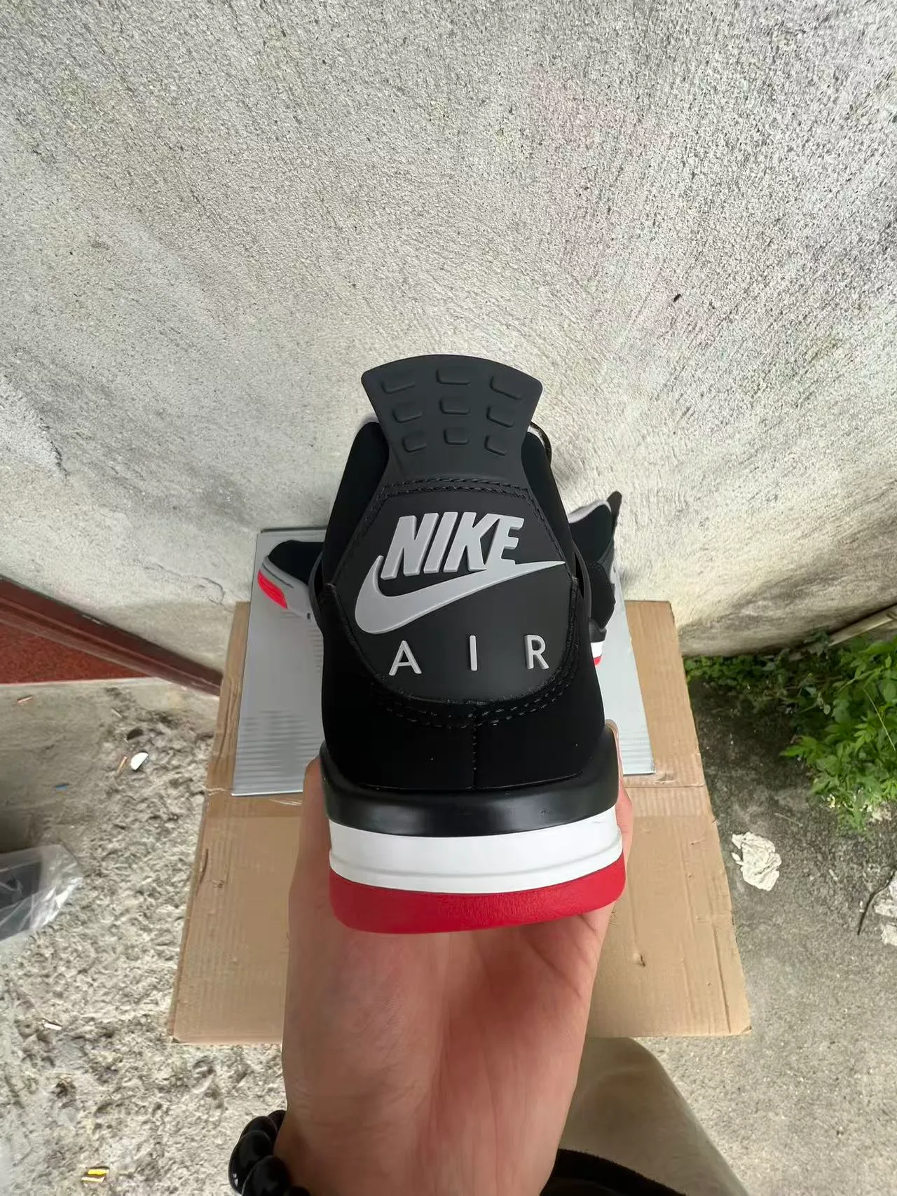 Air Jordan 4 Black Red Gray Basketball Shoes