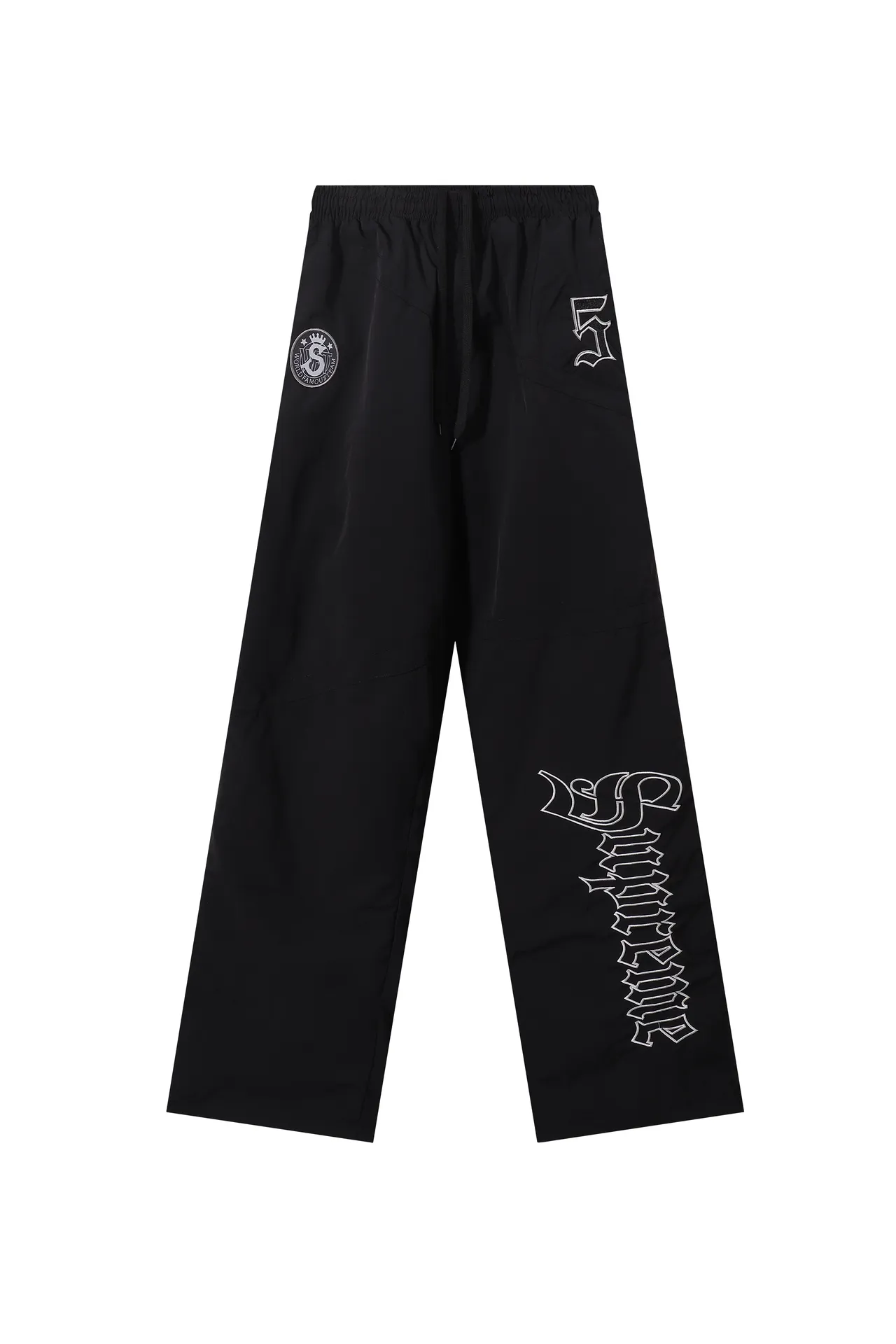 Relaxed-Fit Graphic Embroidered Pants