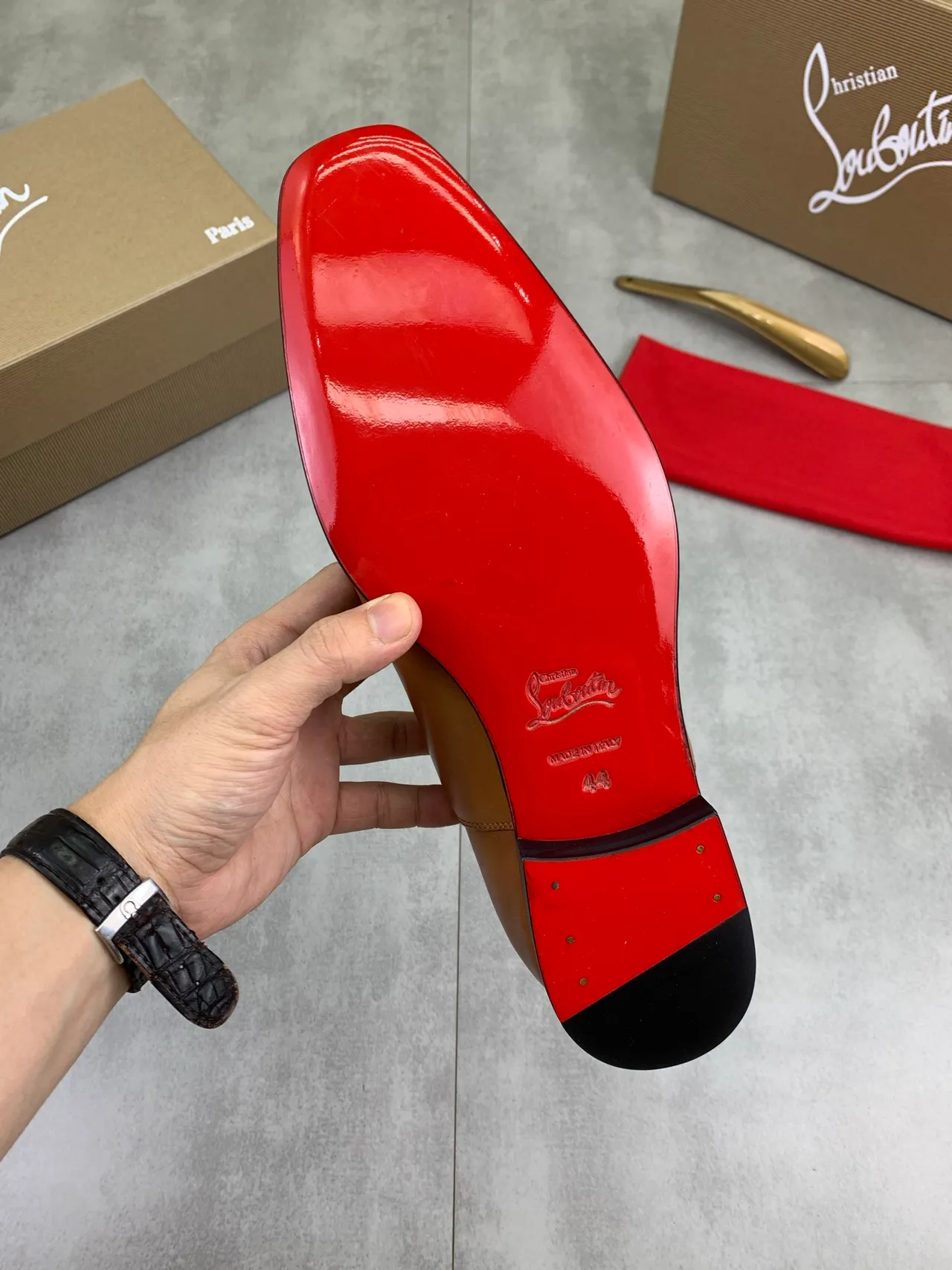 Christian Louboutin Tan Cap-Toe Oxford Shoes