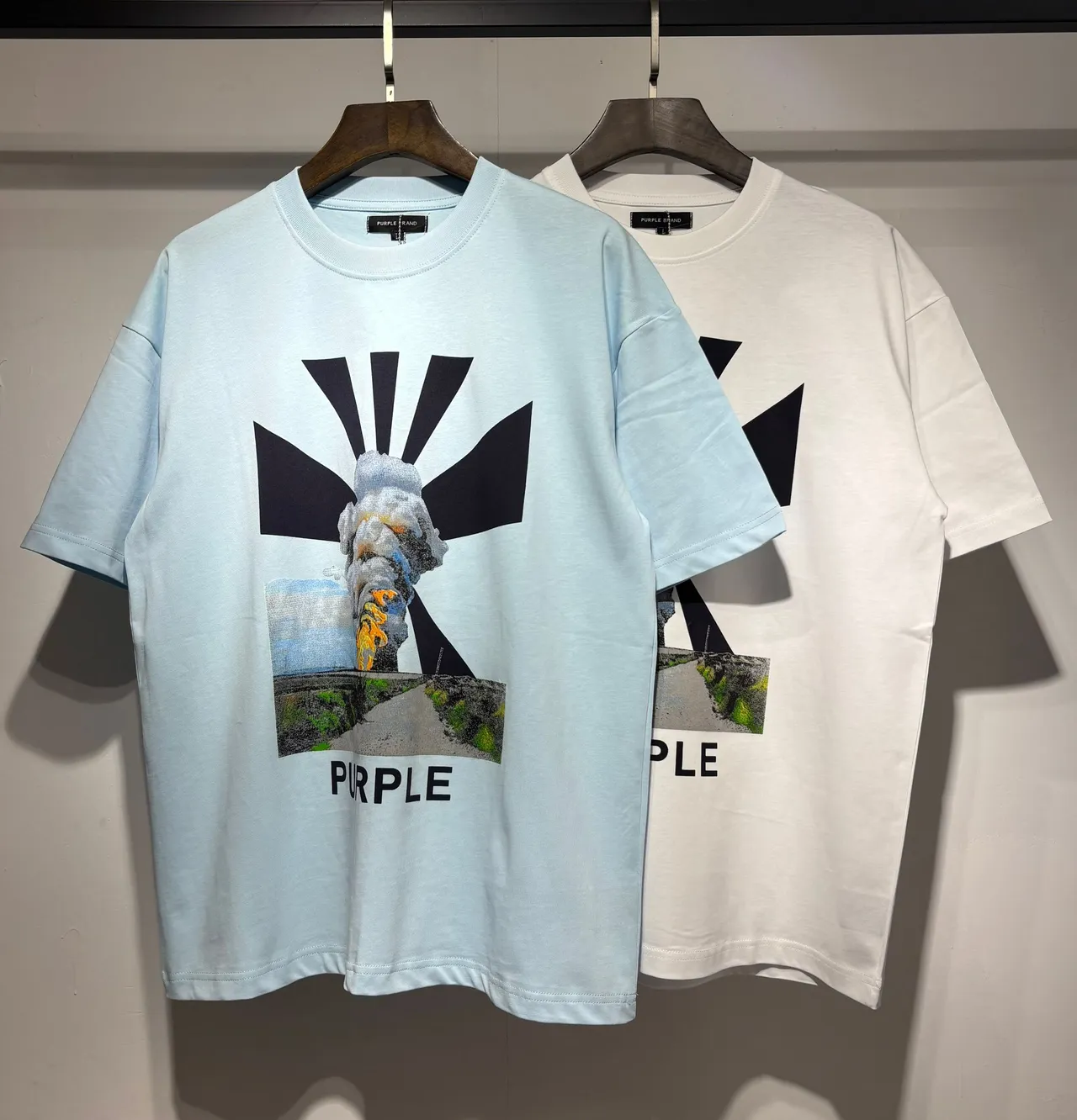 Purple Brand Graphic Print Oversized T-Shirt