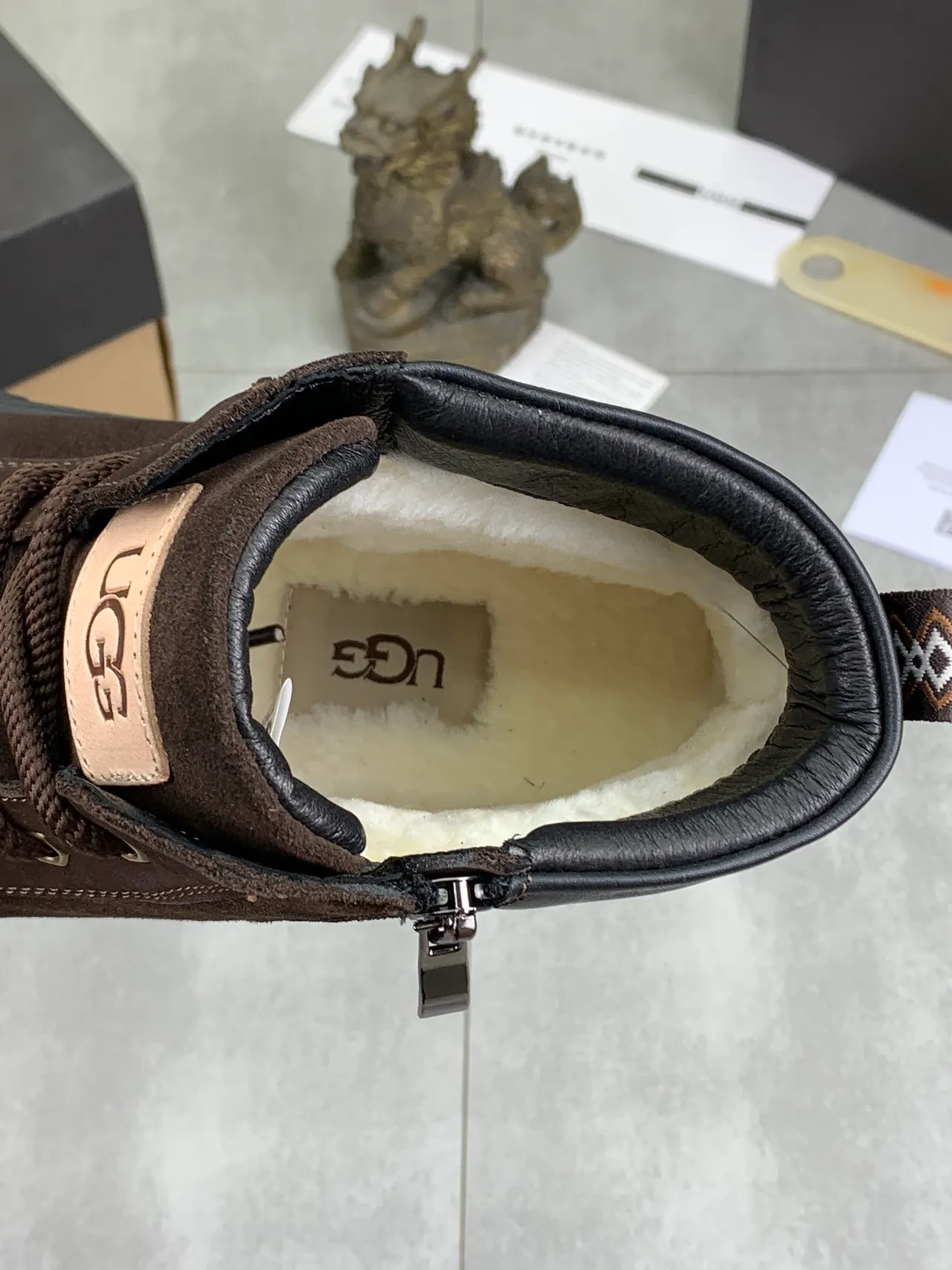 UGG Brown Suede Lace-Up Work Boot