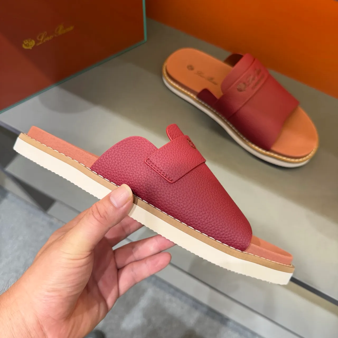 Loro Piana Summer Walk Leather Slipper