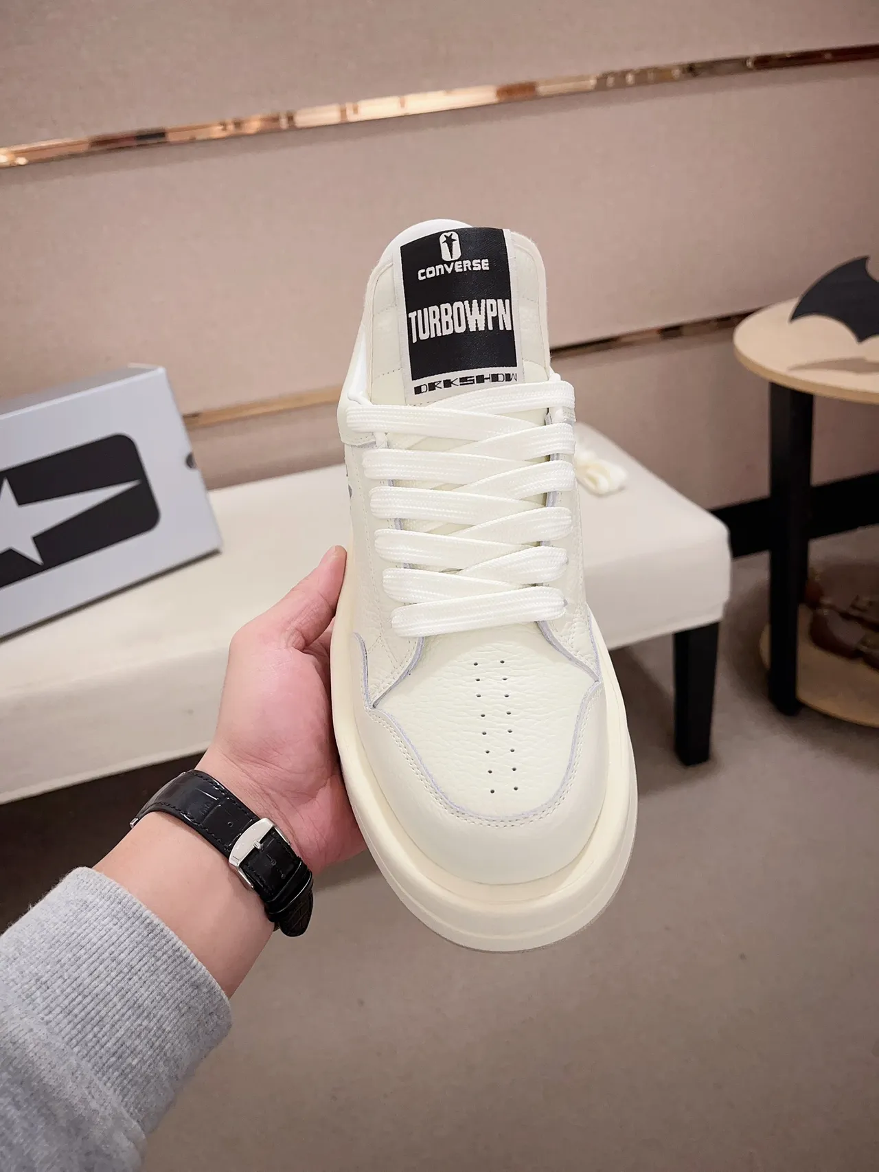 Converse Star Logo Platform Sneaker Off-White Lifestyle Sneakers