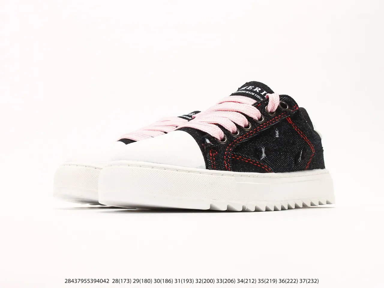 Purple and White Abstract Print Platform Sneakers