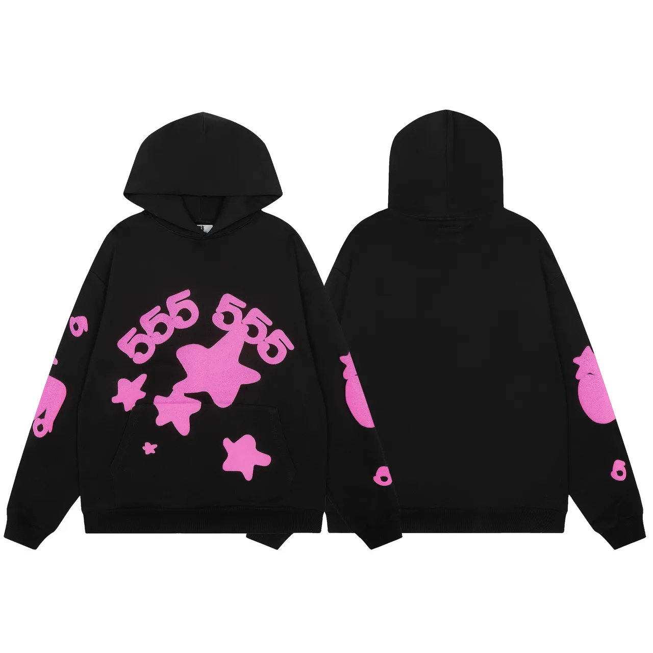 Black and Pink Graphic Print Tracksuit