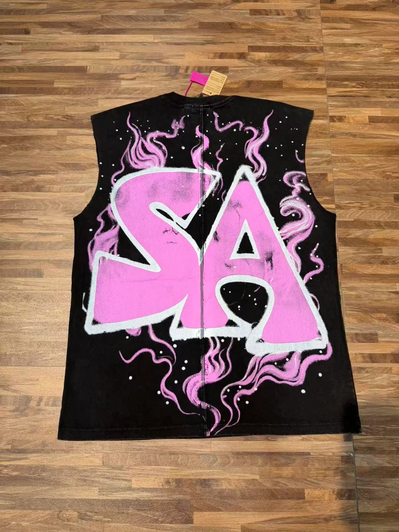 Stussy Santage Graphic Pink Smoke Vest Top