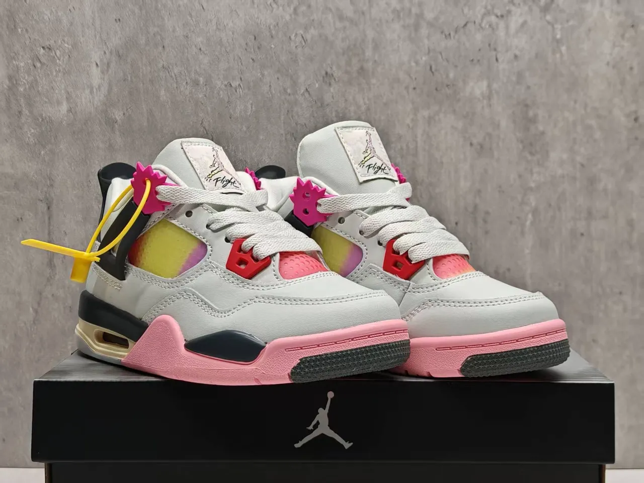 Air Jordan 4 Multicolor Gradient Window Basketball Shoes