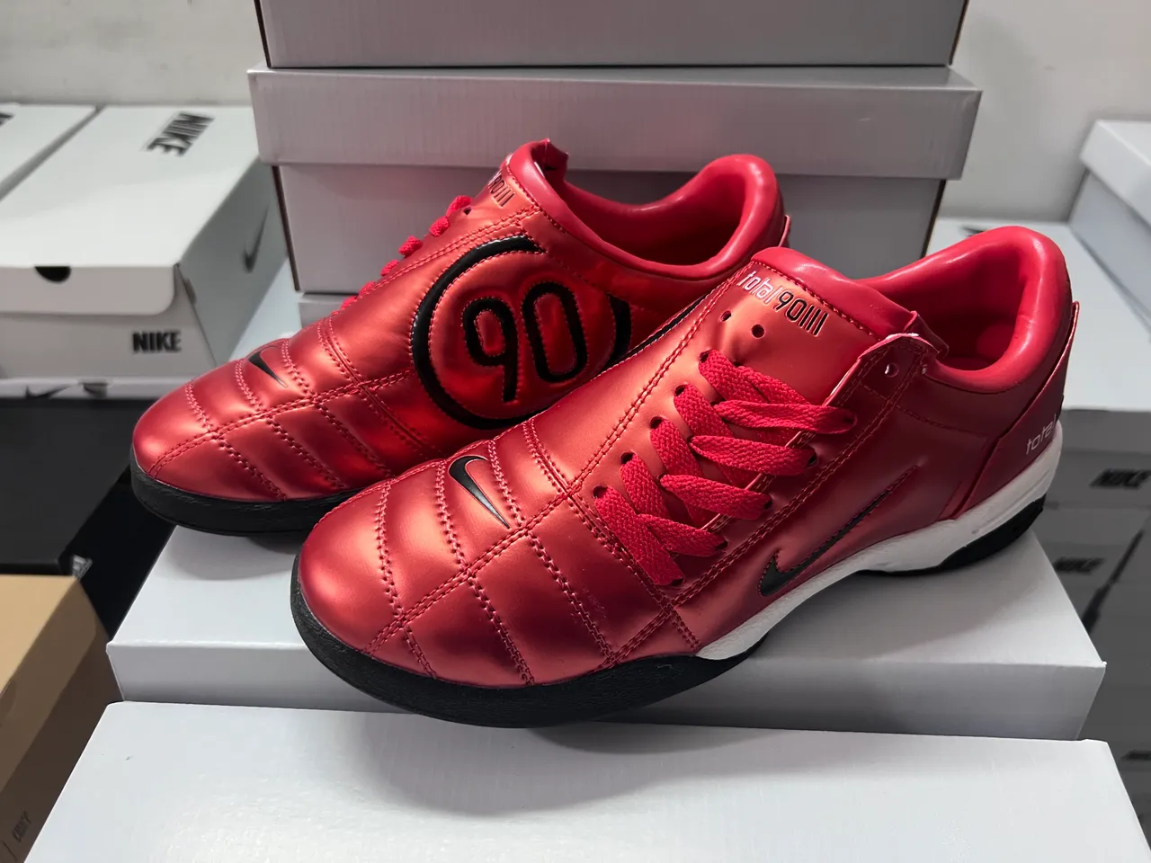 Nike Total 90 III Metallic Red Indoor Soccer Shoes